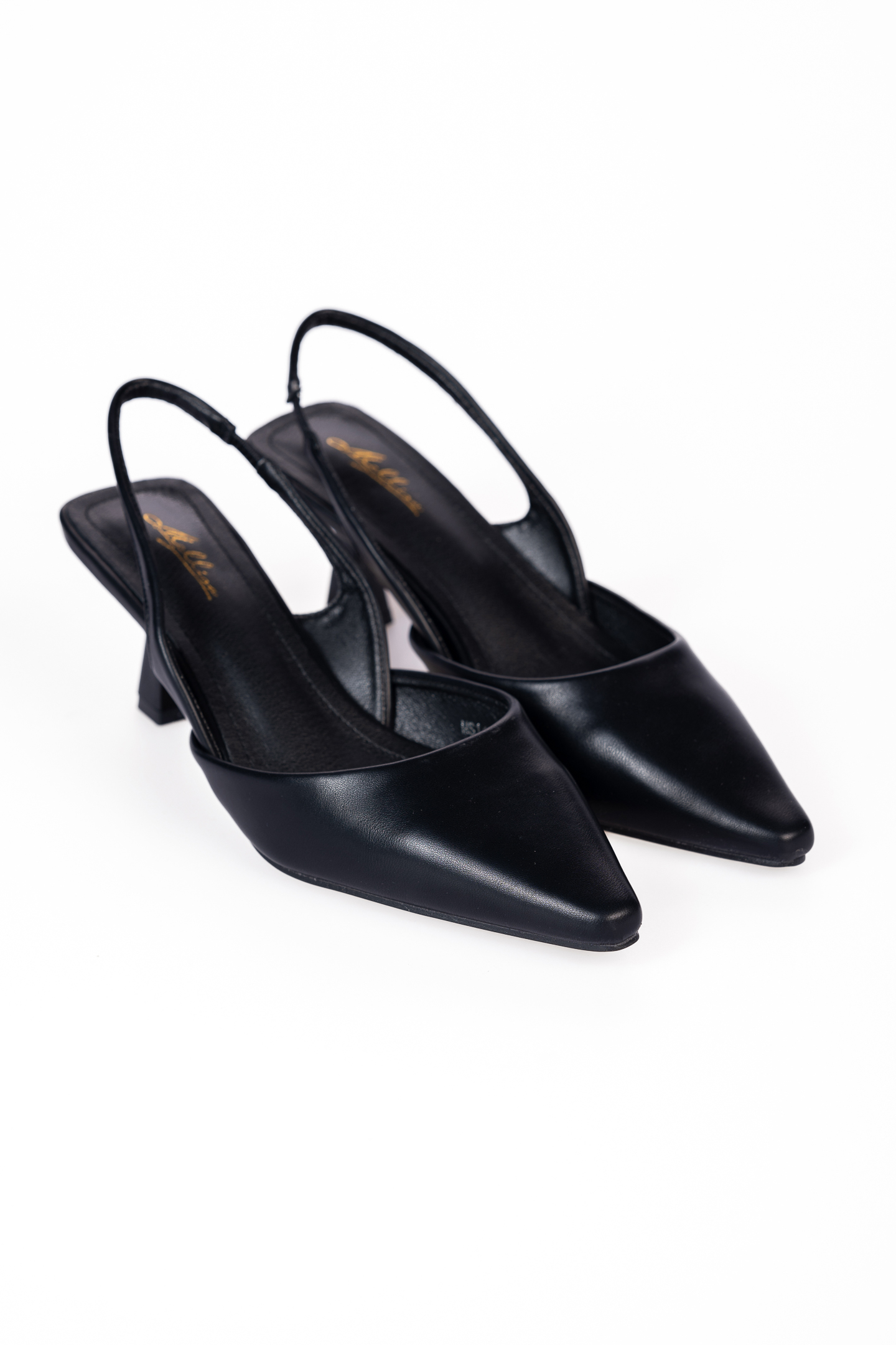 Μυερές open heel γόβες με λεπτό τακούνι - Μαύρο Παπούτσια > Γόβες
