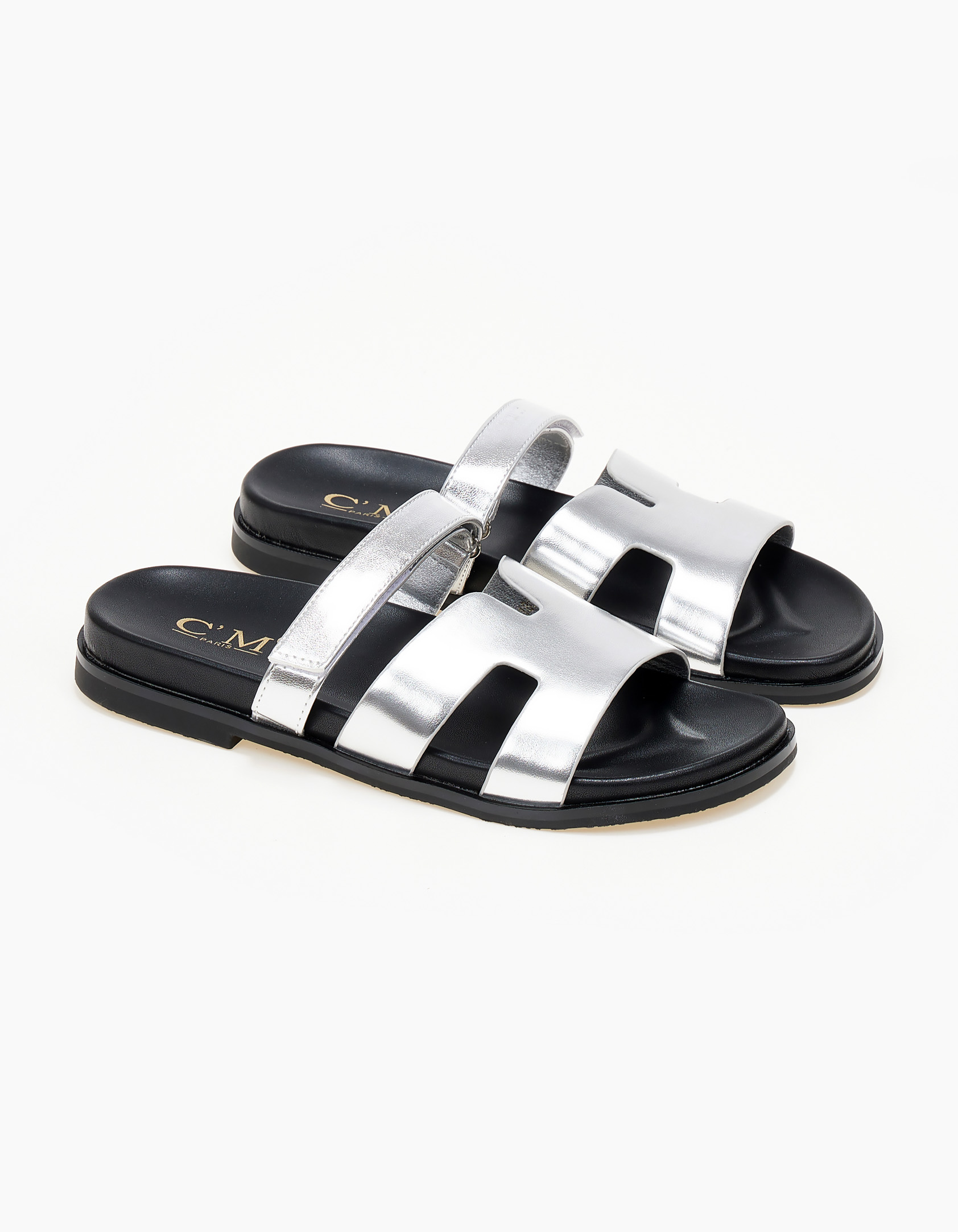 Ανοιχτά σανδάλια flatform - Ασημί