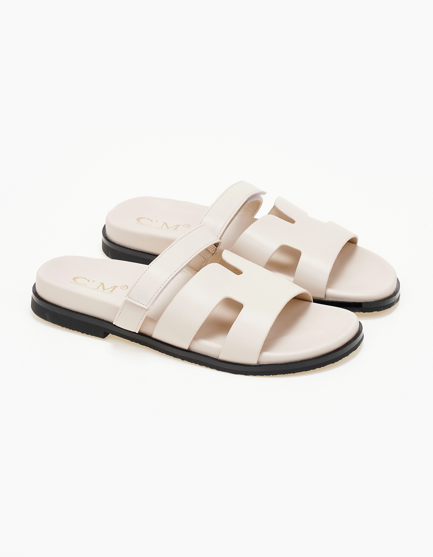 Ανοιχτά σανδάλια flatform - Μπεζ