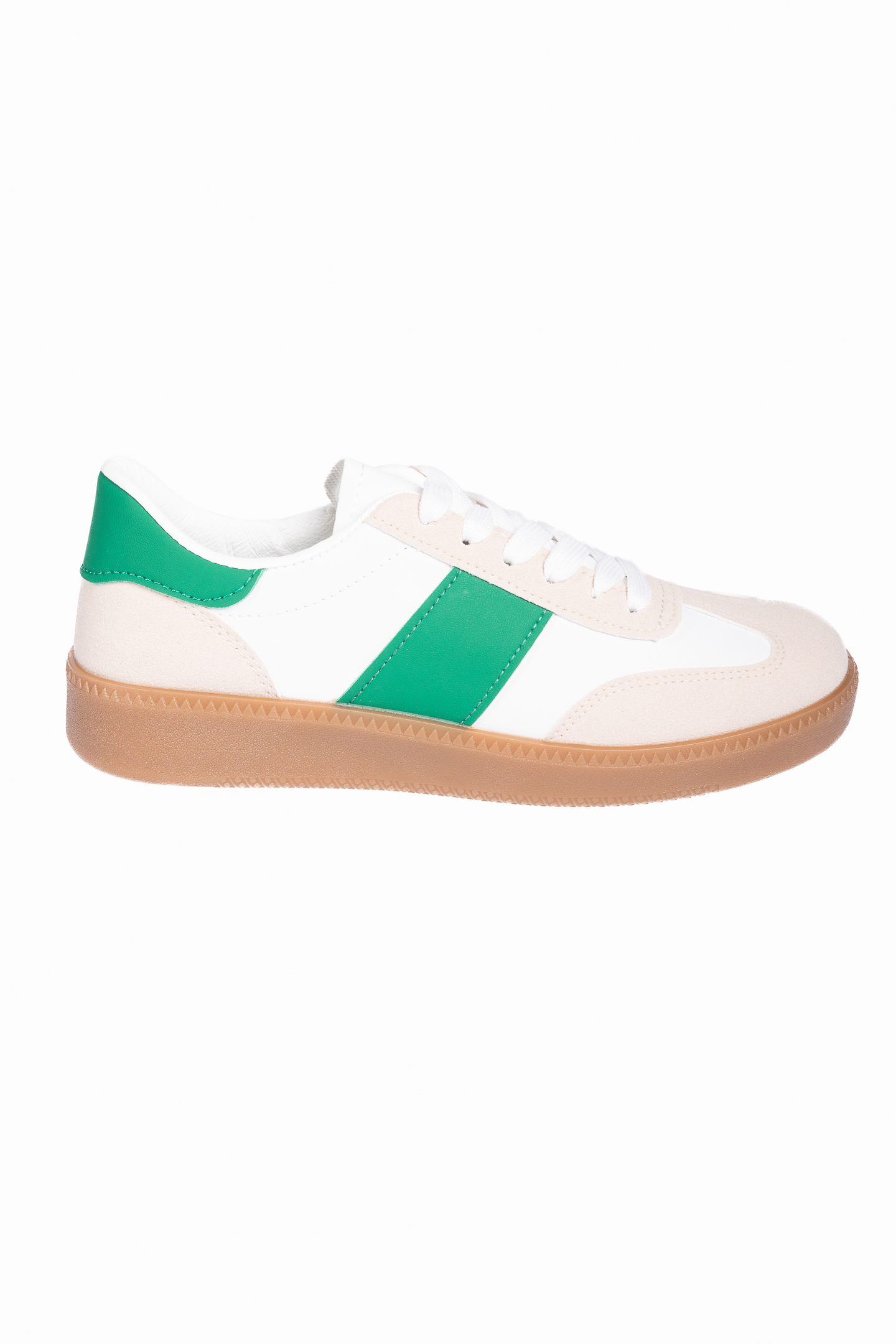 Γυναικεία sneakers με συνδυασμό υλικών - Πράσινο φωτογραφία