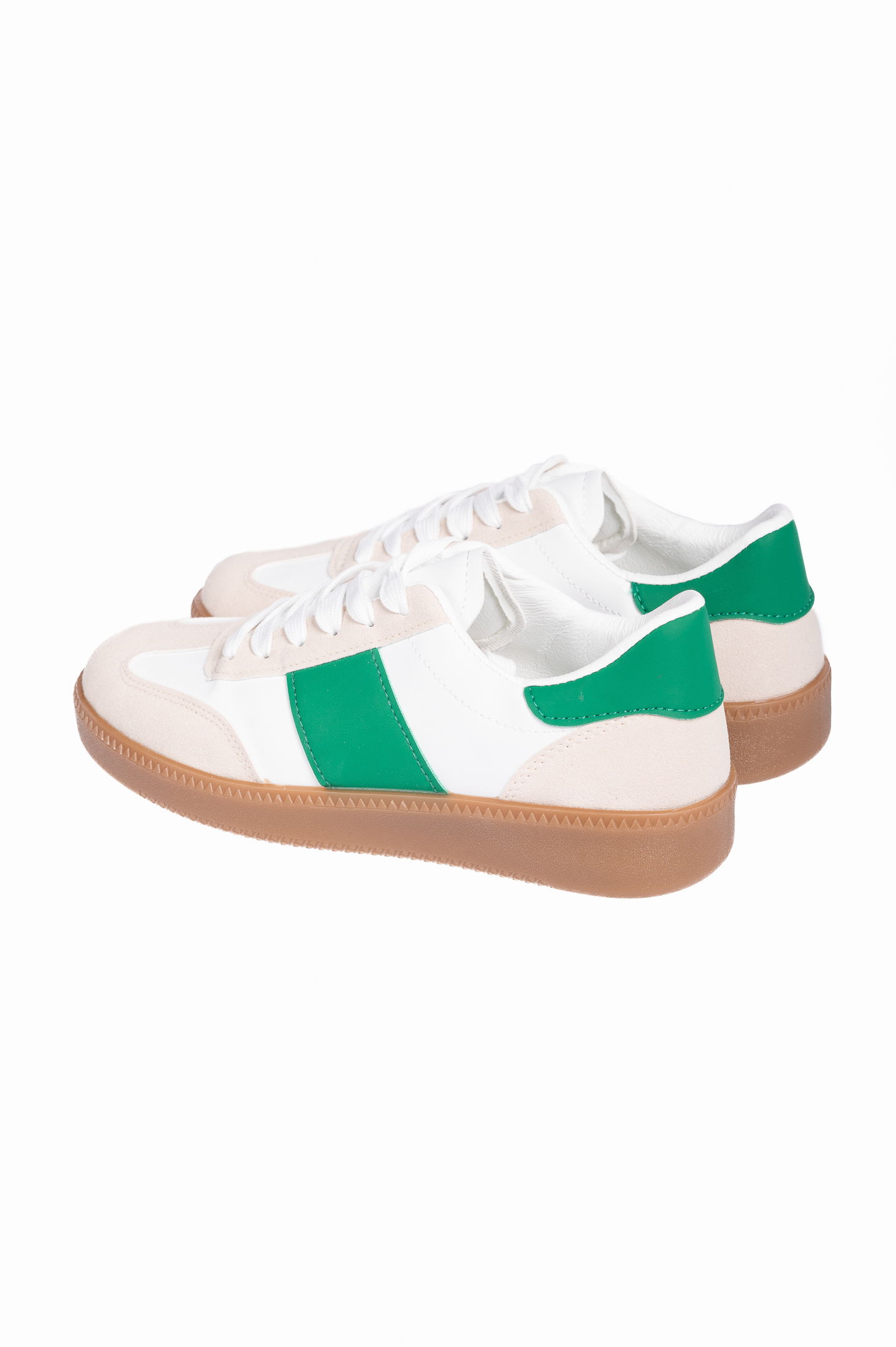 Γυναικεία sneakers με συνδυασμό υλικών - Πράσινο φωτογραφία