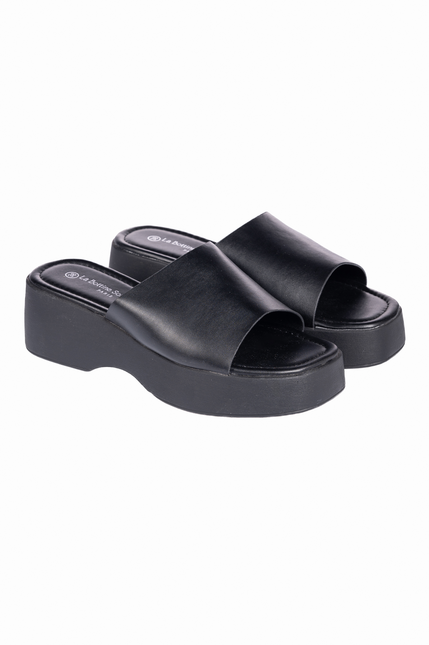 Παπούτσια > Πλατφόρμες Πλατφόρμες ανοιχτές με φάσα - Μαύρο
