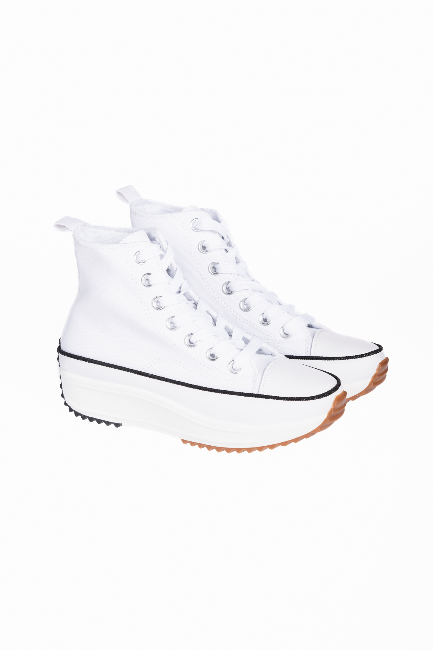 Issue -  Γυναικεία sneakers μποτάκια πάνινα - Λευκό