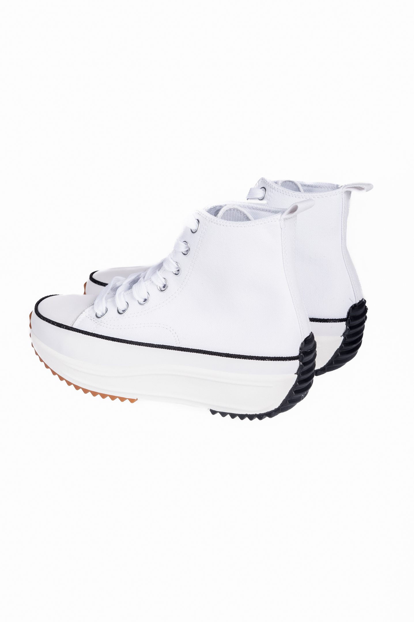 Γυναικεία sneakers μποτάκια πάνινα - Λευκό φωτογραφία