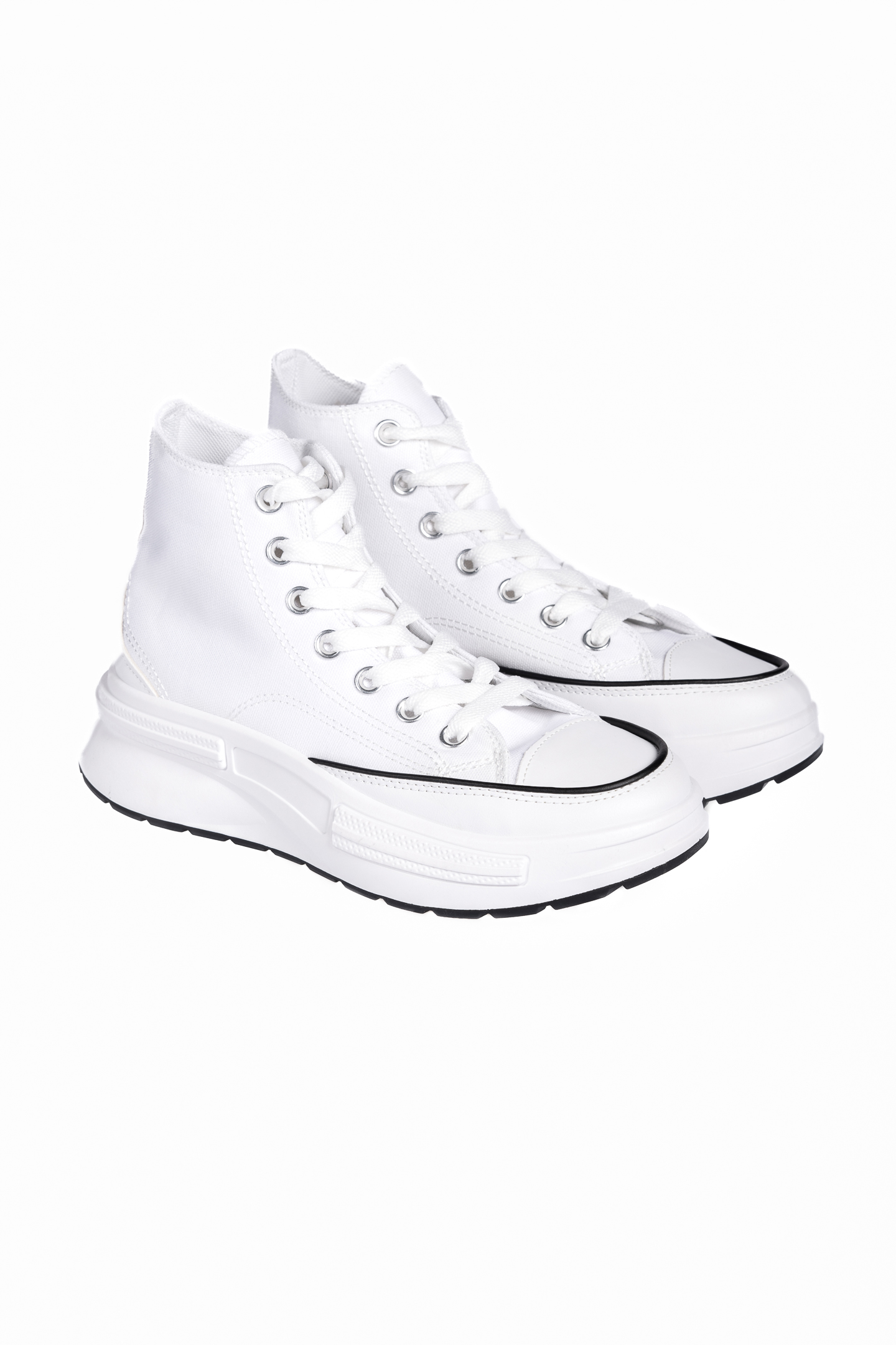 Sneakers μποτάκια πάνινα - Λευκό Παπούτσια > Sneakers