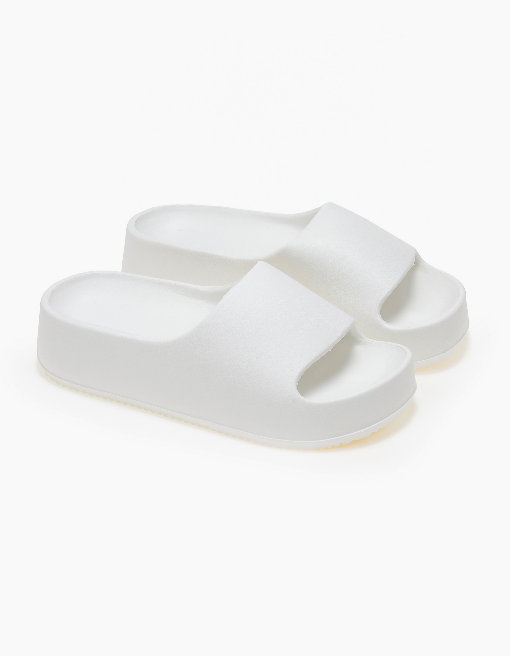 Γυναικείες δίπατες σαγιονάρες - Λευκό