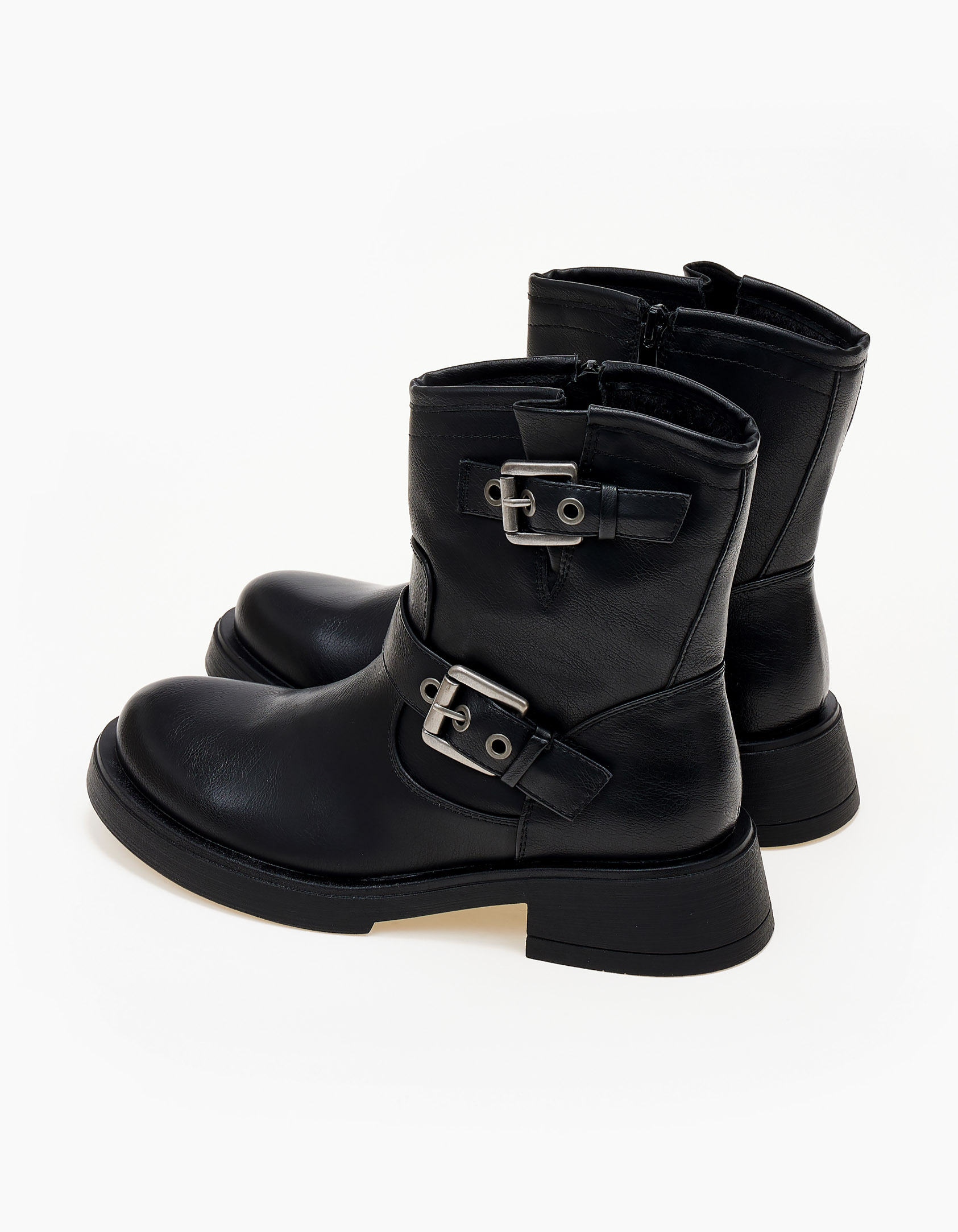 Biker boots με αγκράφες - Μαύρο φωτογραφία
