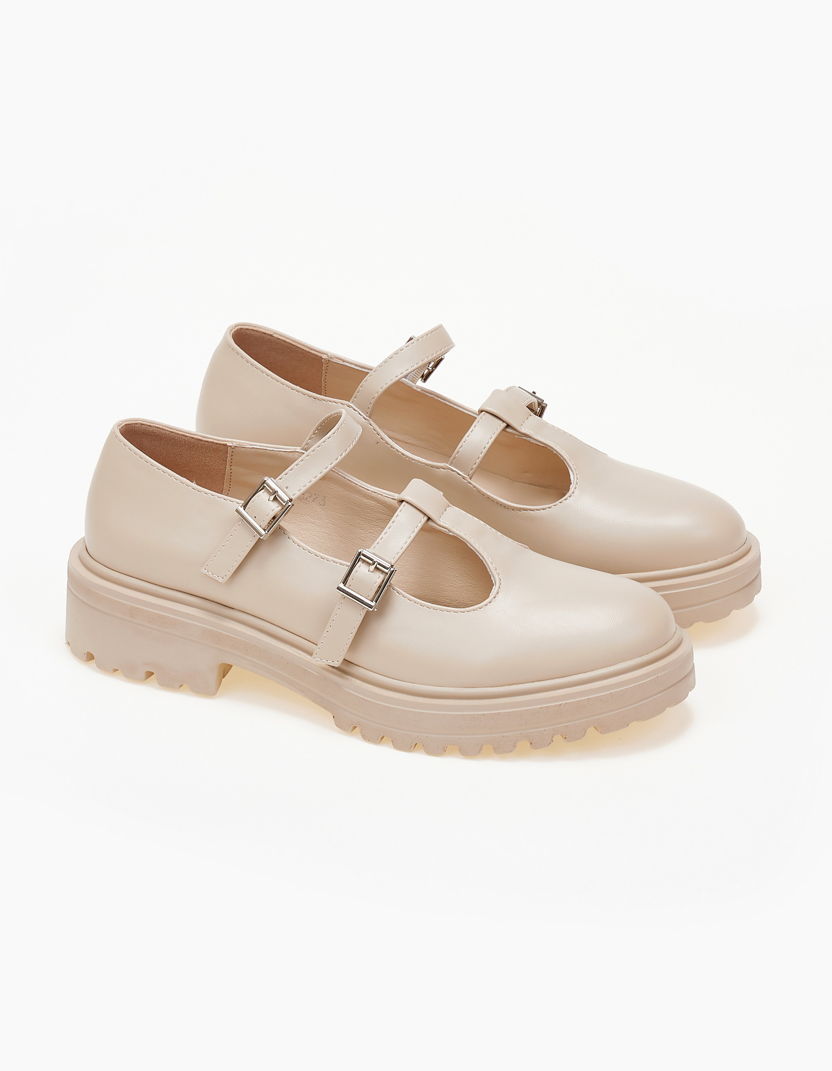 Issue Loafers με διπλή μπαρέτα - Μπεζ