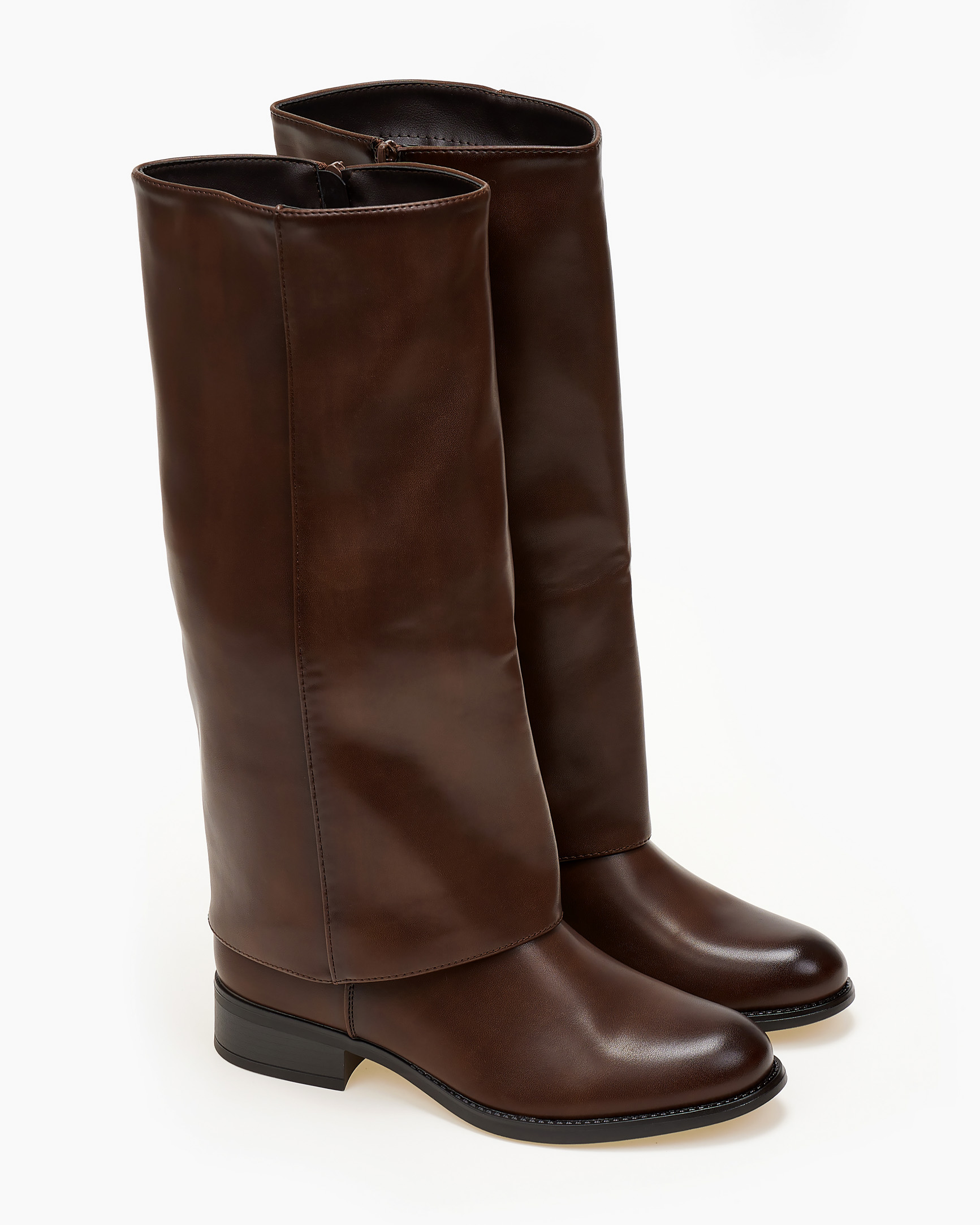 Χαμηλές μπότες με γκέτα - Καφέ