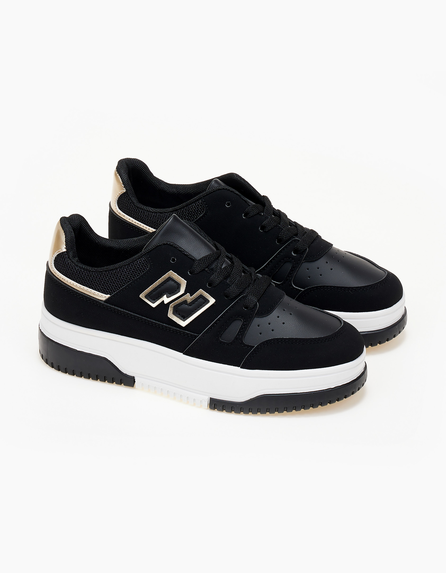 Sneakers με ψηλή σόλα - Μαύρο