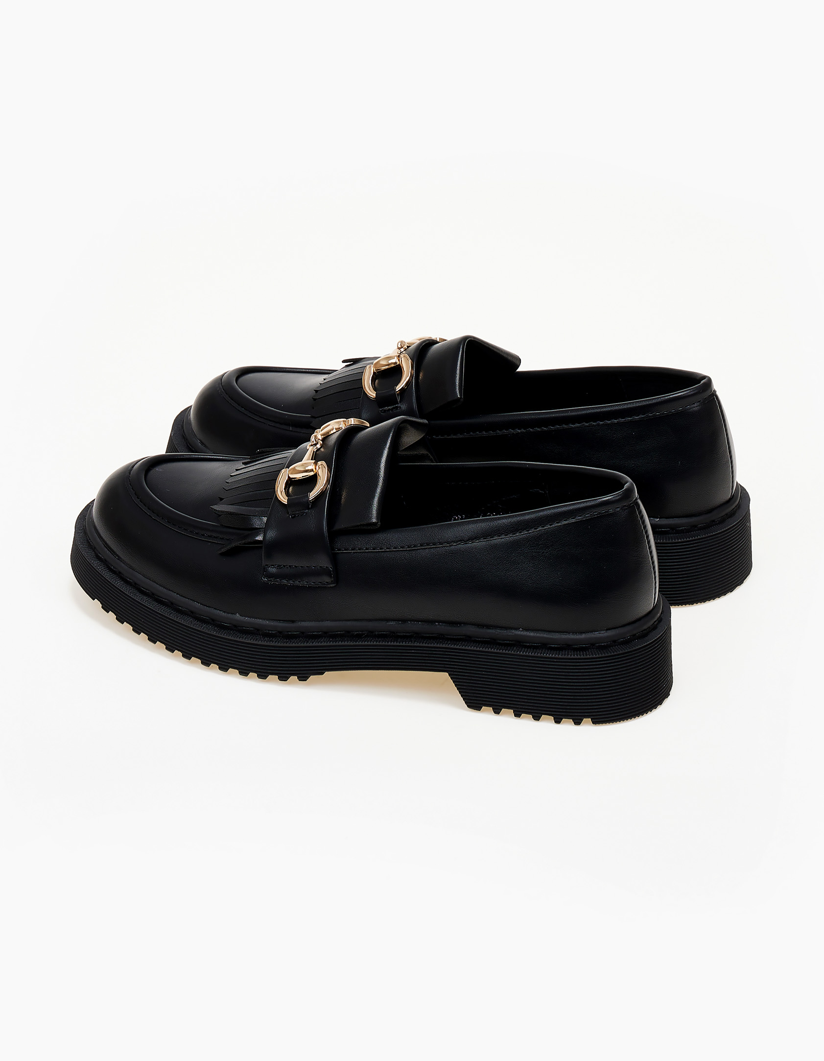 Loafers με κρόσια και αγκράφα - Μαύρο φωτογραφία