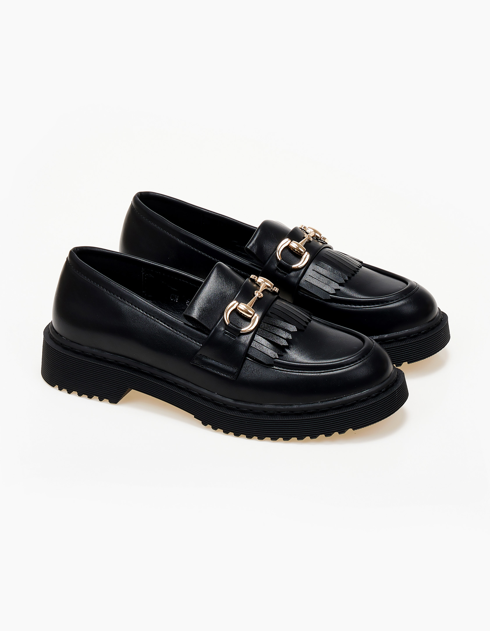 Issue Loafers με κρόσια και αγκράφα - Μαύρο
