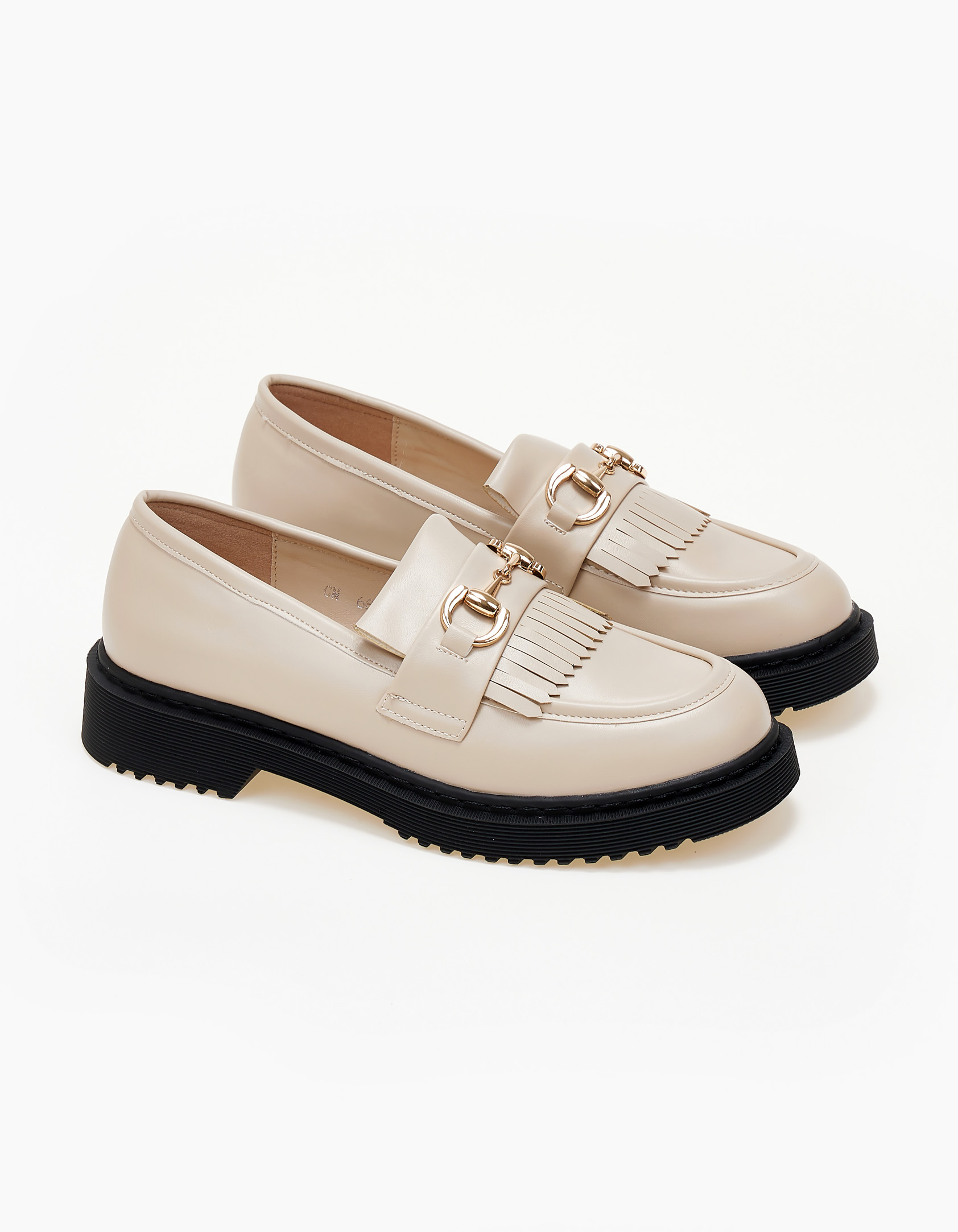 Issue Loafers με κρόσια και αγκράφα - Μπεζ