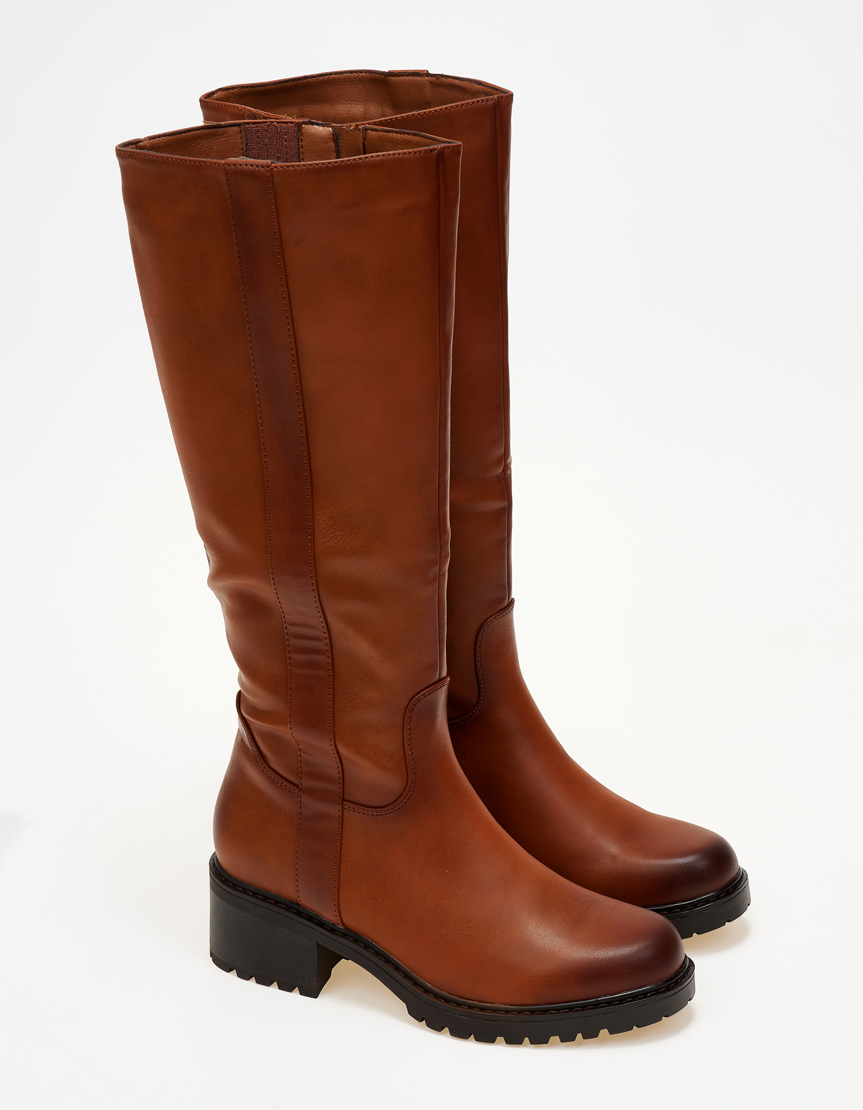 Μπότες με τρακτερωτή σόλα - Κάμελ