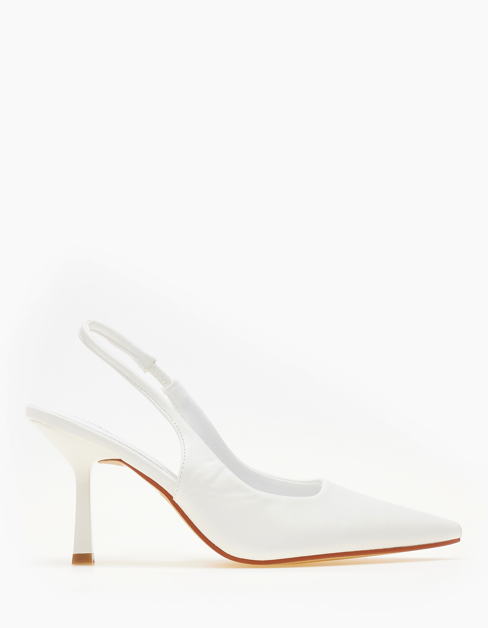 Open heel ψηλές γόβες - Λευκό