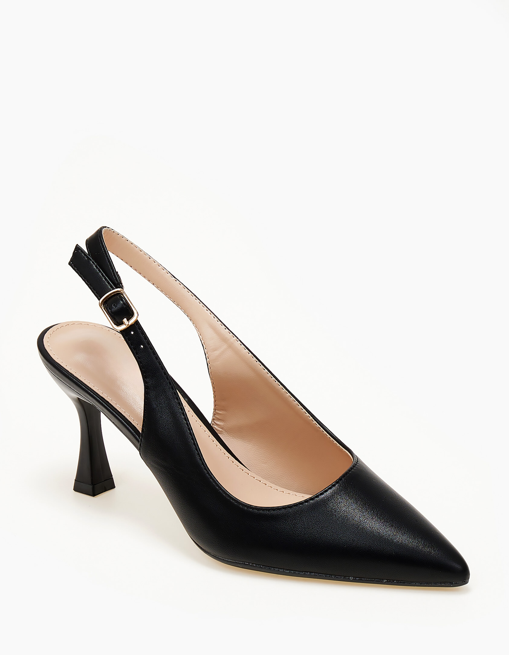 Mυτερές slingback γόβες - Μαύρο φωτογραφία