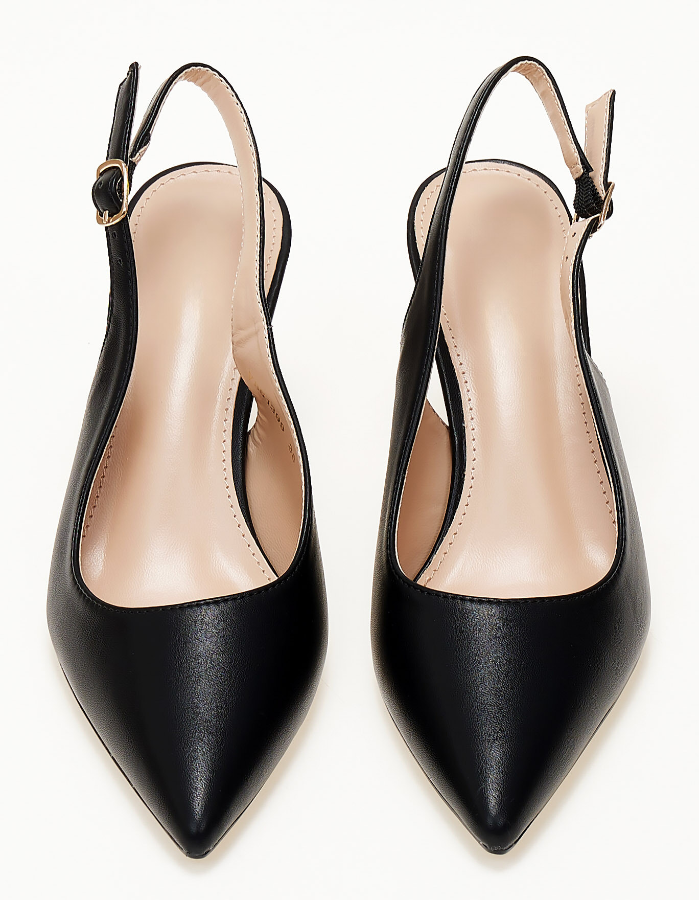 Mυτερές slingback γόβες - Μαύρο φωτογραφία