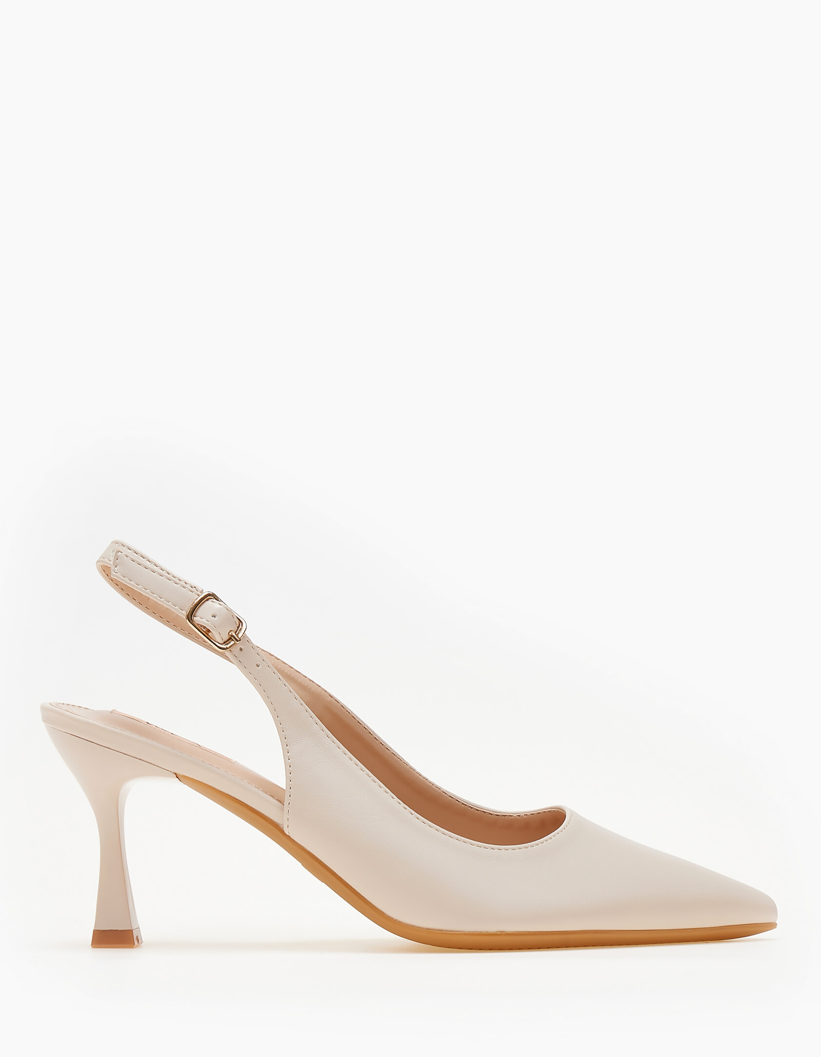 Mυτερές slingback γόβες - Μπεζ