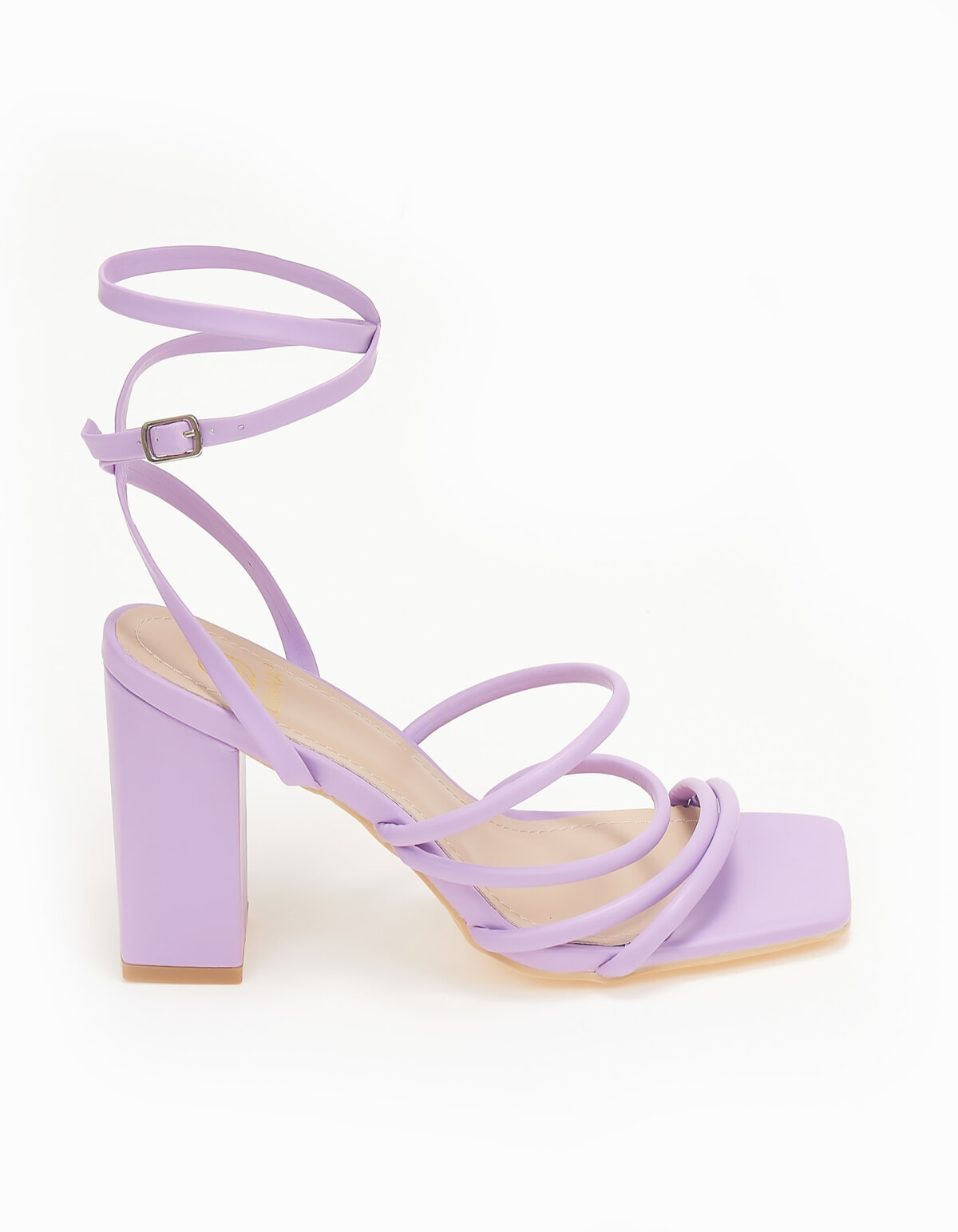 Issue Ψηλά πέδιλα με χοντρό τακούνι - Μωβ