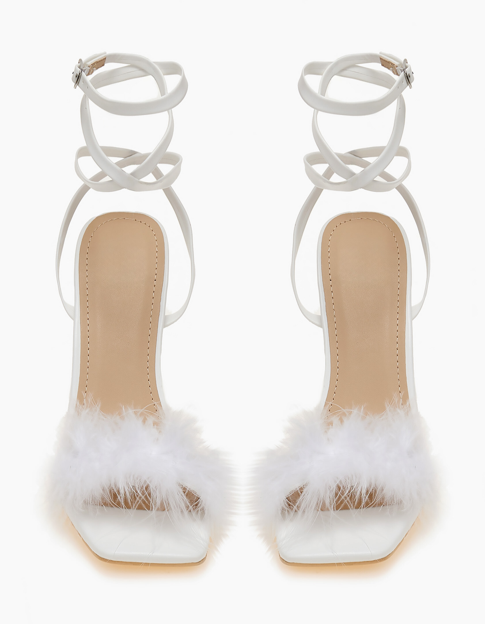 Issue Γυναικεία fur πέδιλα - Λευκό