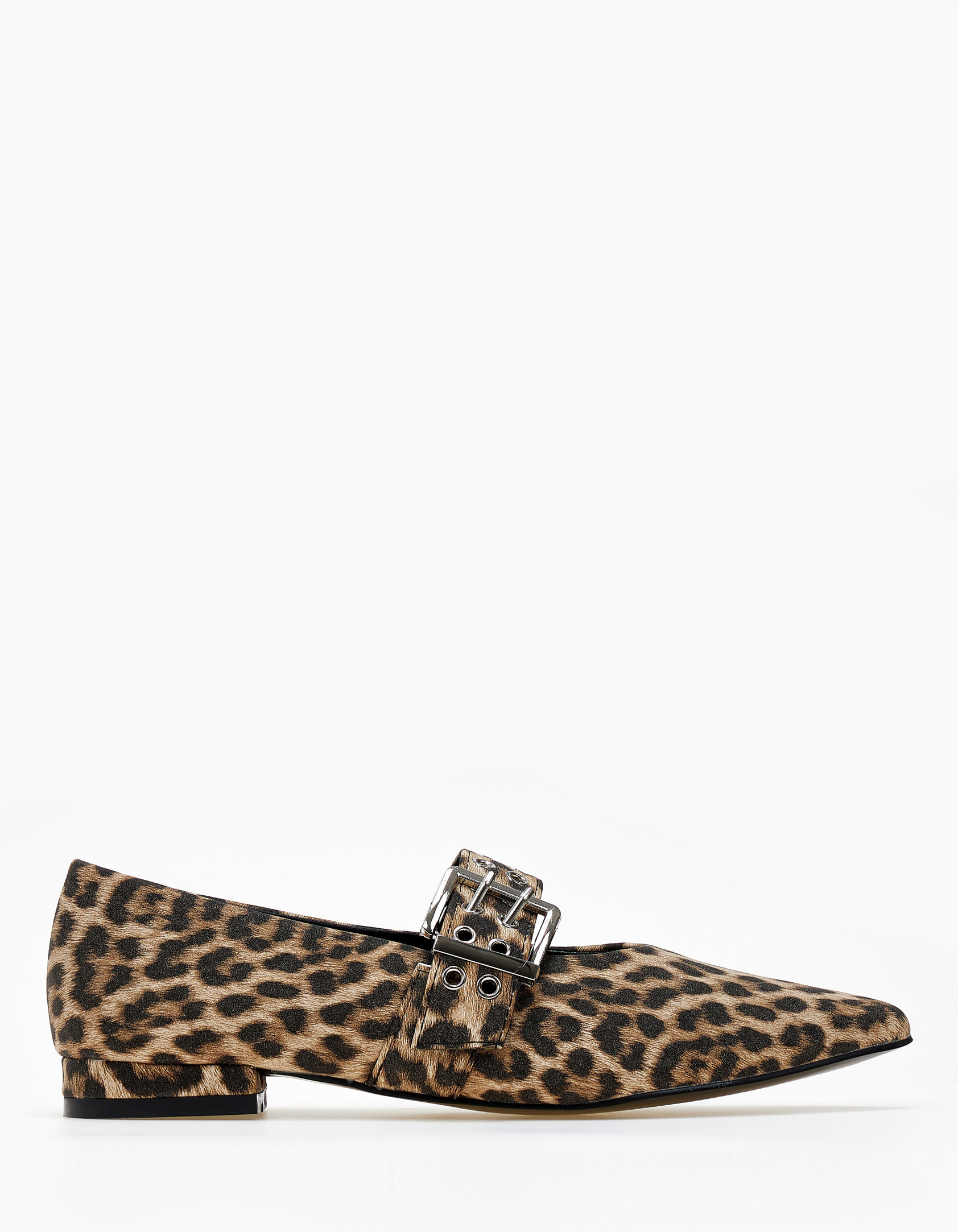 Ballet shoes μυτερά και μεταλλικές λεπτομέρειες - Λεοπάρ