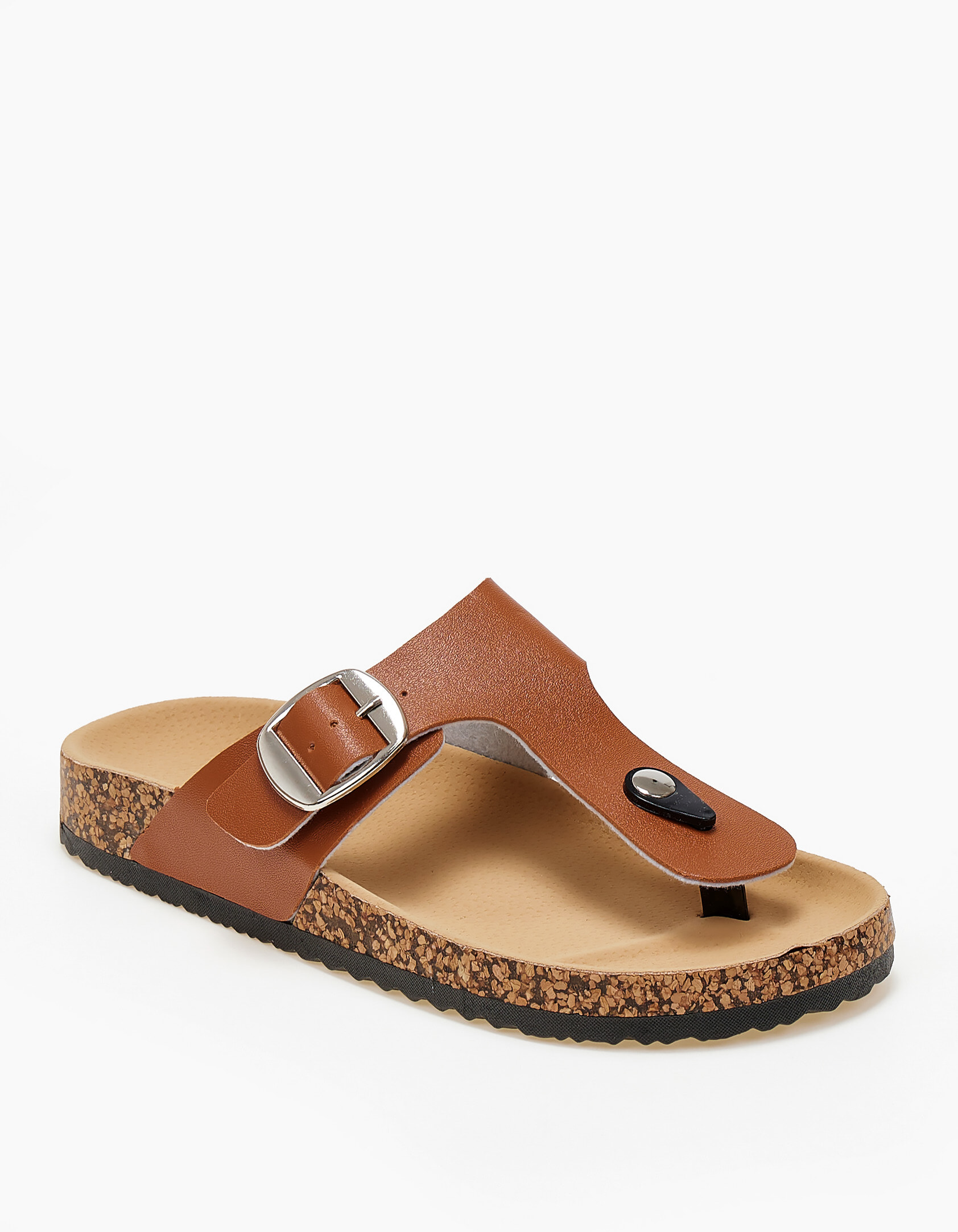 Σανδάλια flatform με δίχαλο - Κάμελ φωτογραφία
