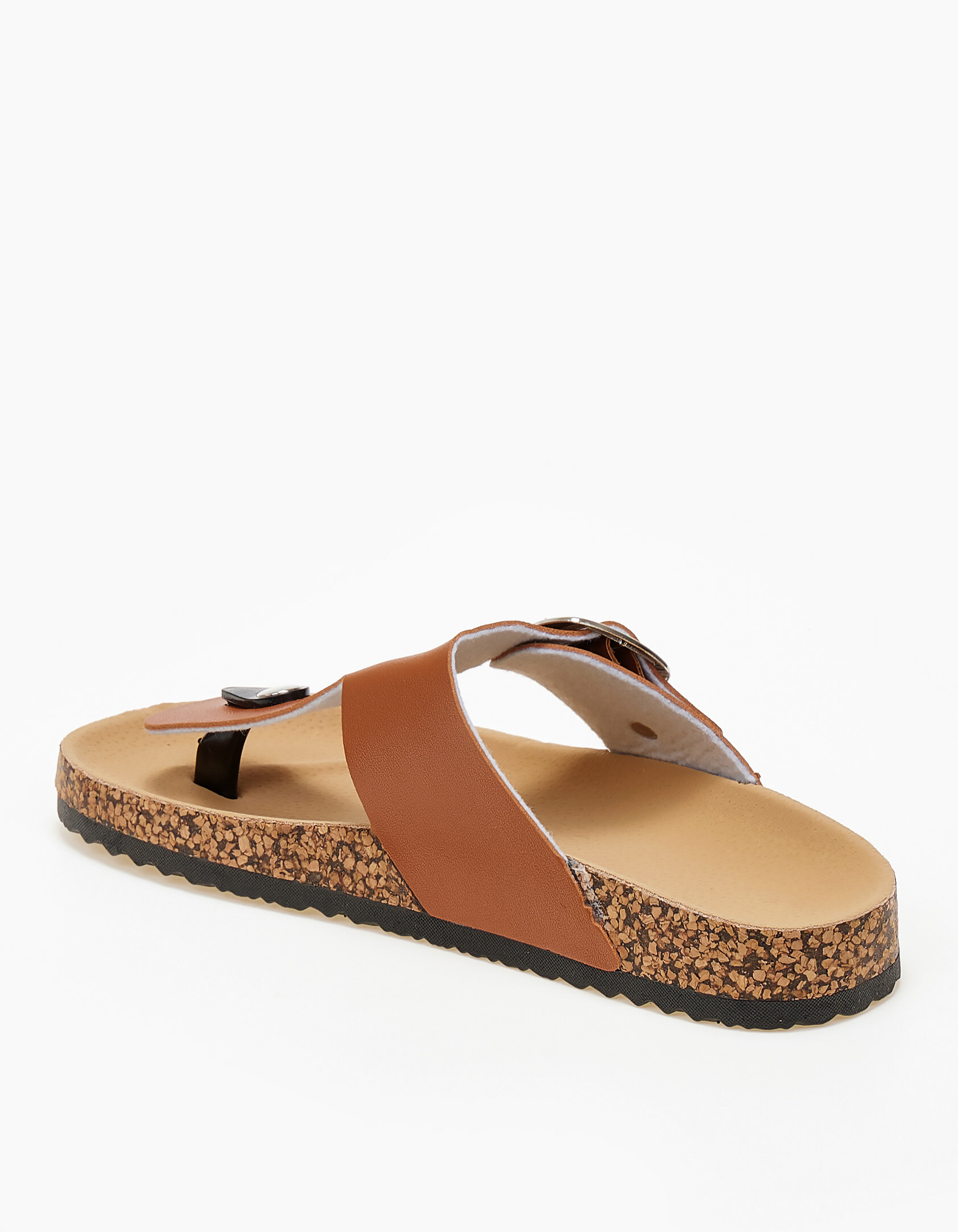 Σανδάλια flatform με δίχαλο - Κάμελ φωτογραφία