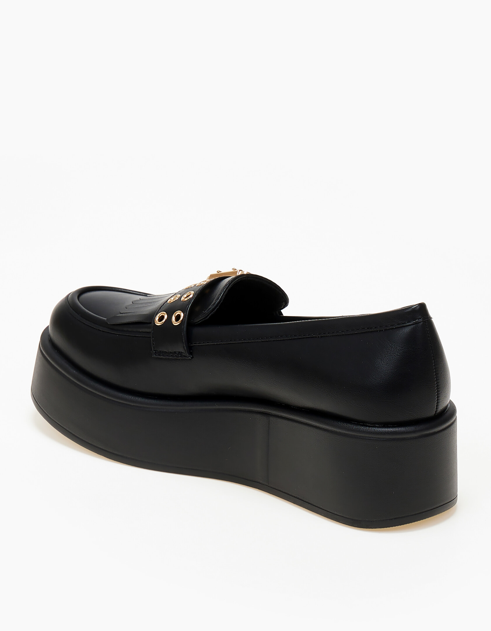 Γυναικεία loafers με πλατφόρμα και τρουκς - Μαύρο φωτογραφία