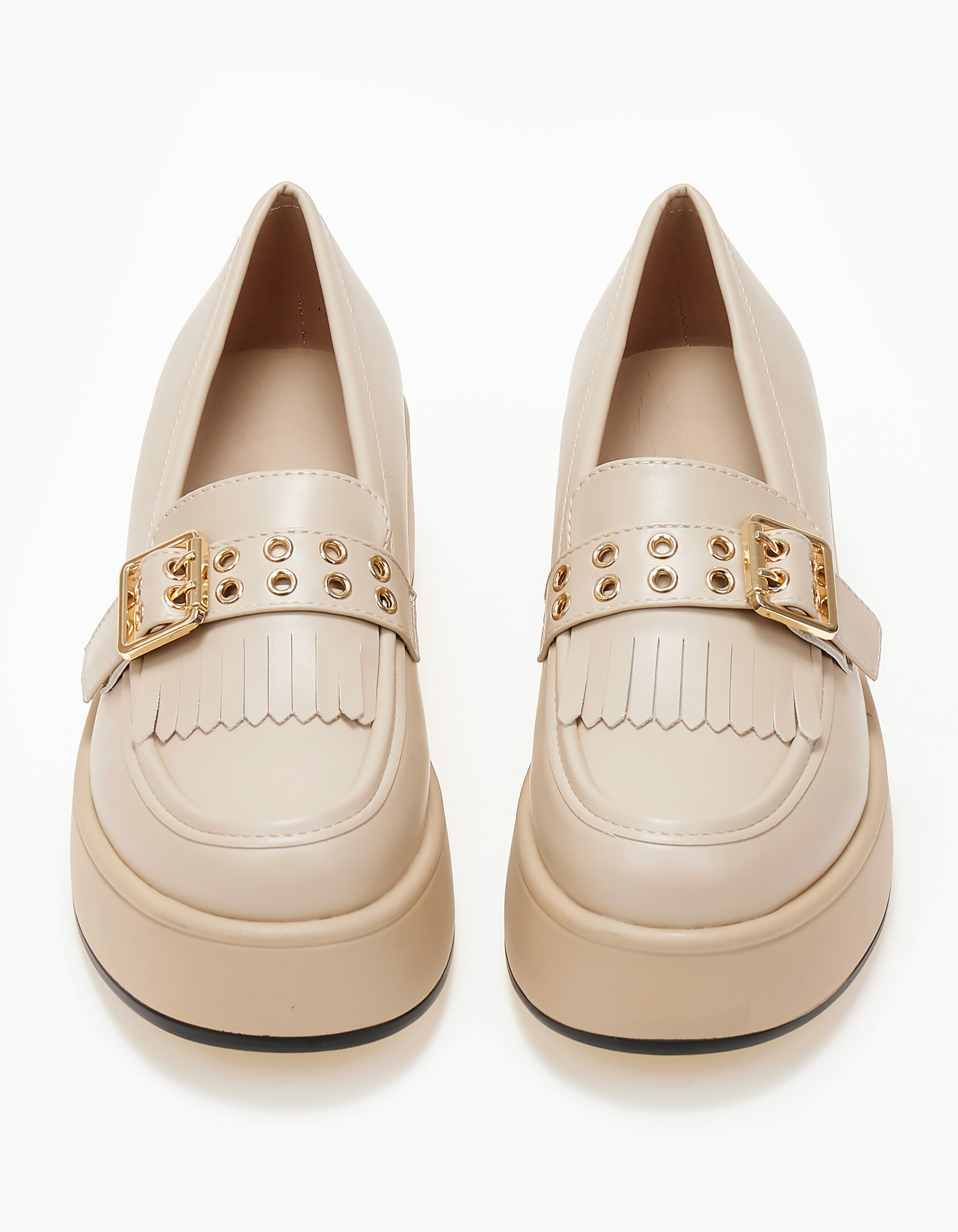 Issue Γυναικεία loafers με πλατφόρμα και τρουκς - Μπεζ