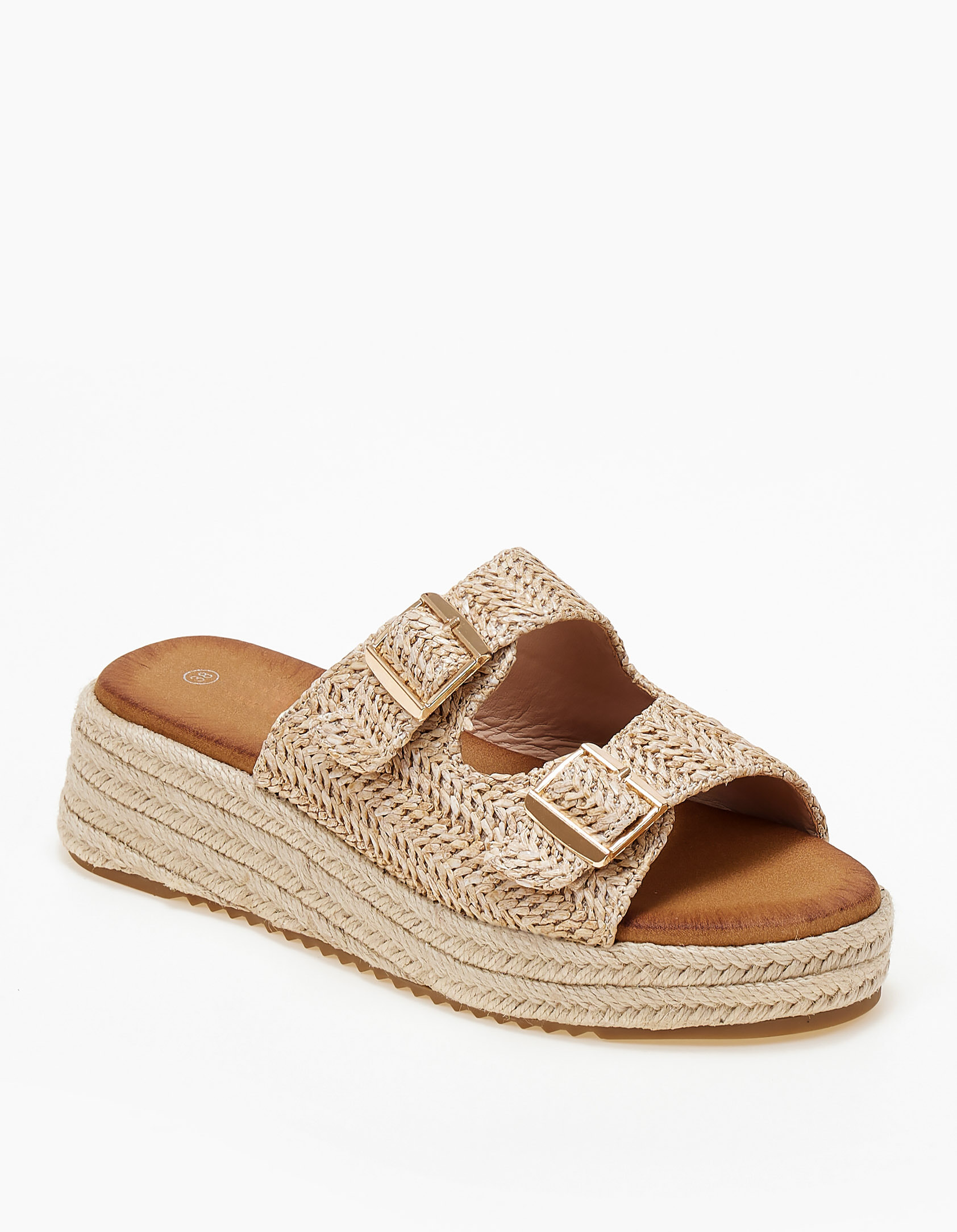 Πλατφόρμες με ψάθα και σχοινί στη σόλα - Πούρο