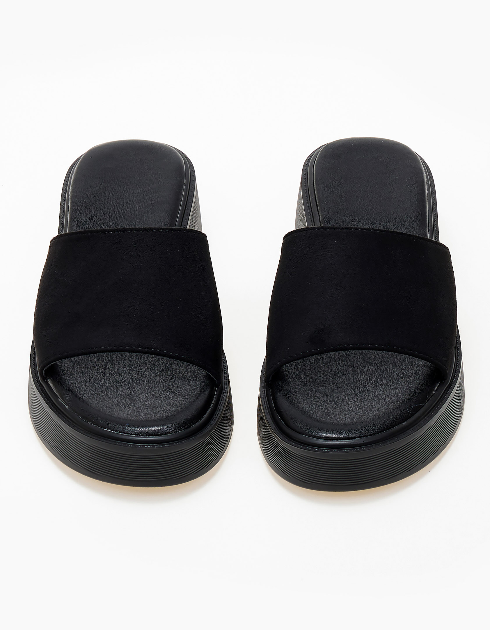 Πλατφόρμες με suede φάσα - Μαύρο φωτογραφία