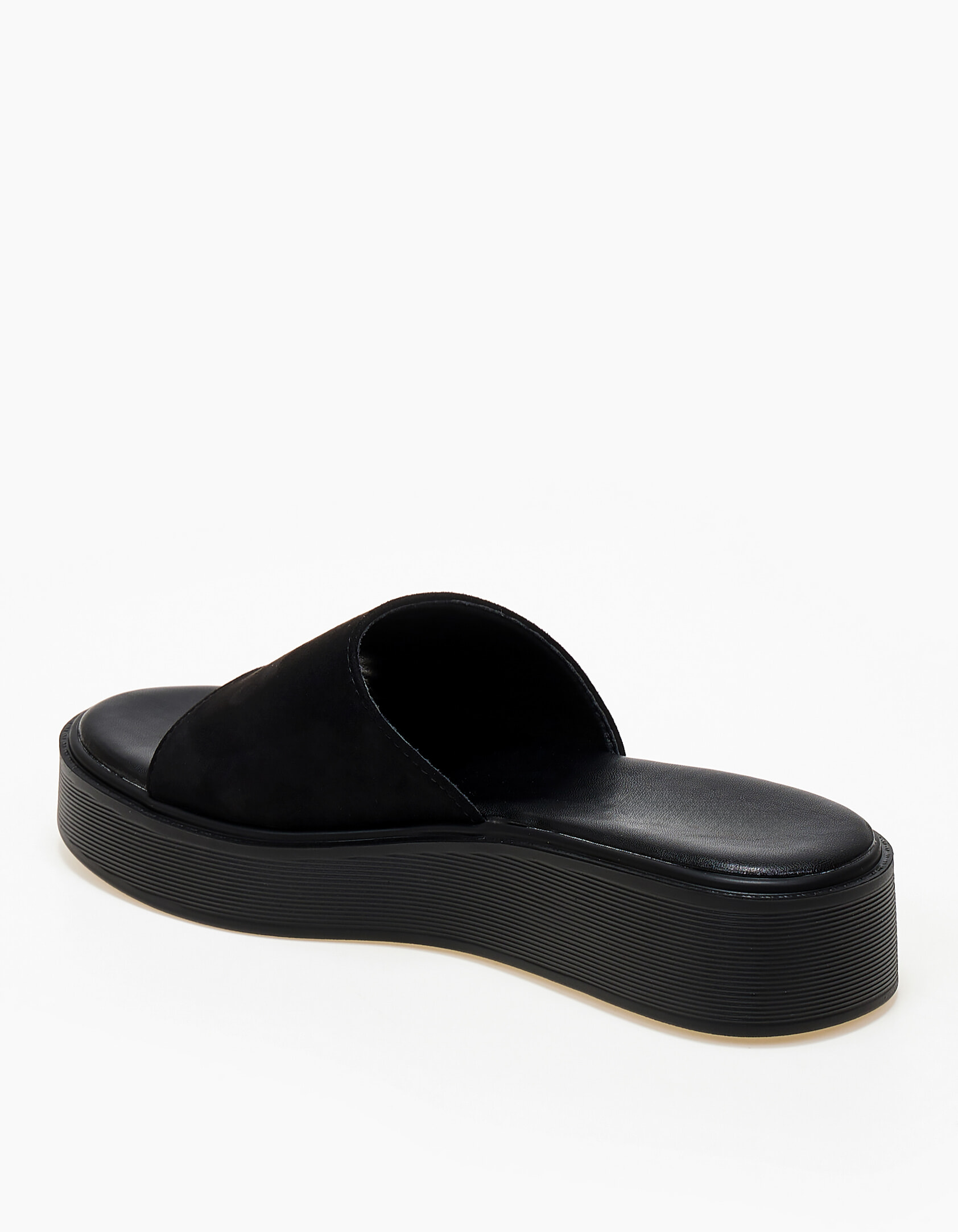 Πλατφόρμες με suede φάσα - Μαύρο φωτογραφία