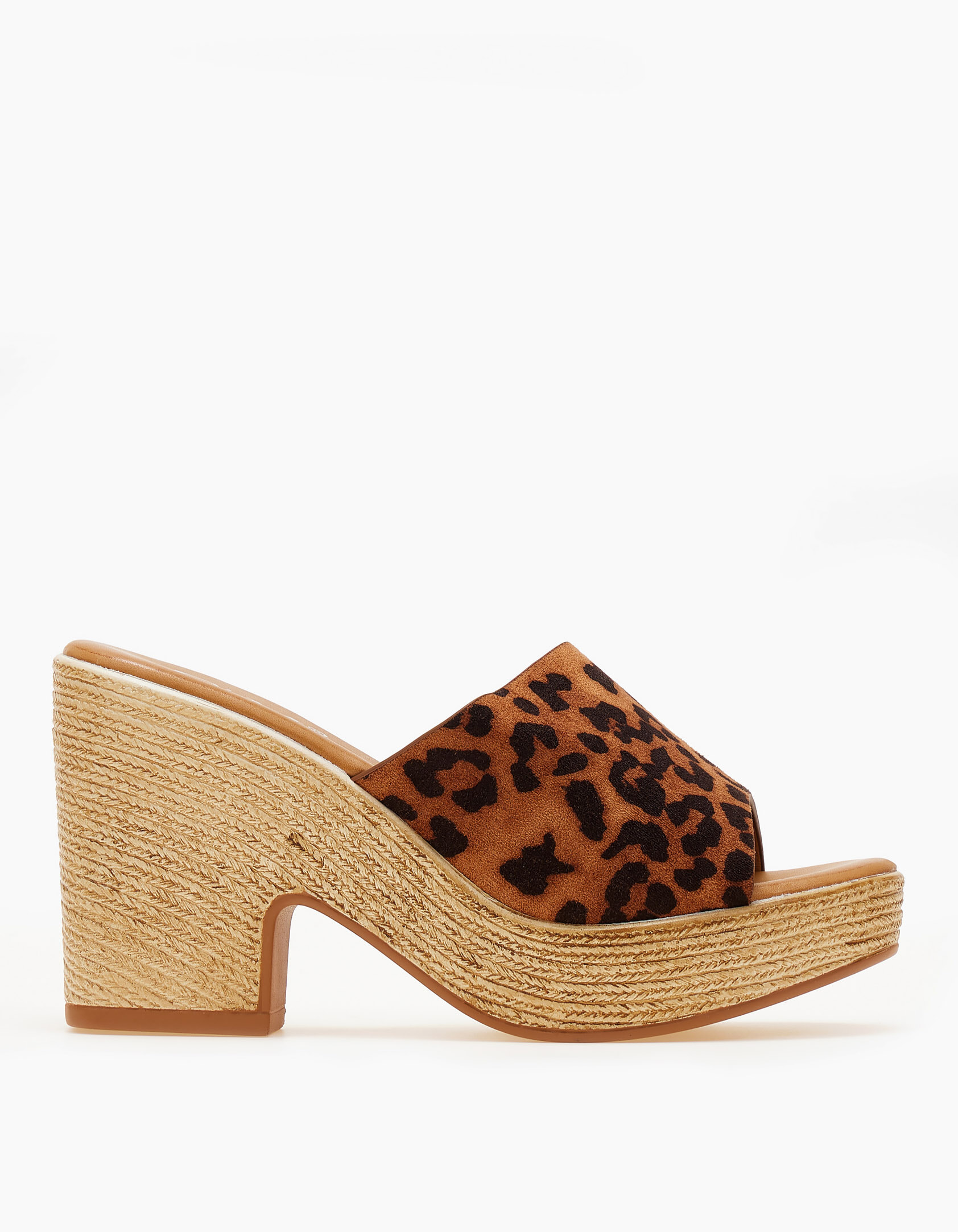 Τσόκαρα / clogs με suede φάσα - Λεοπάρ