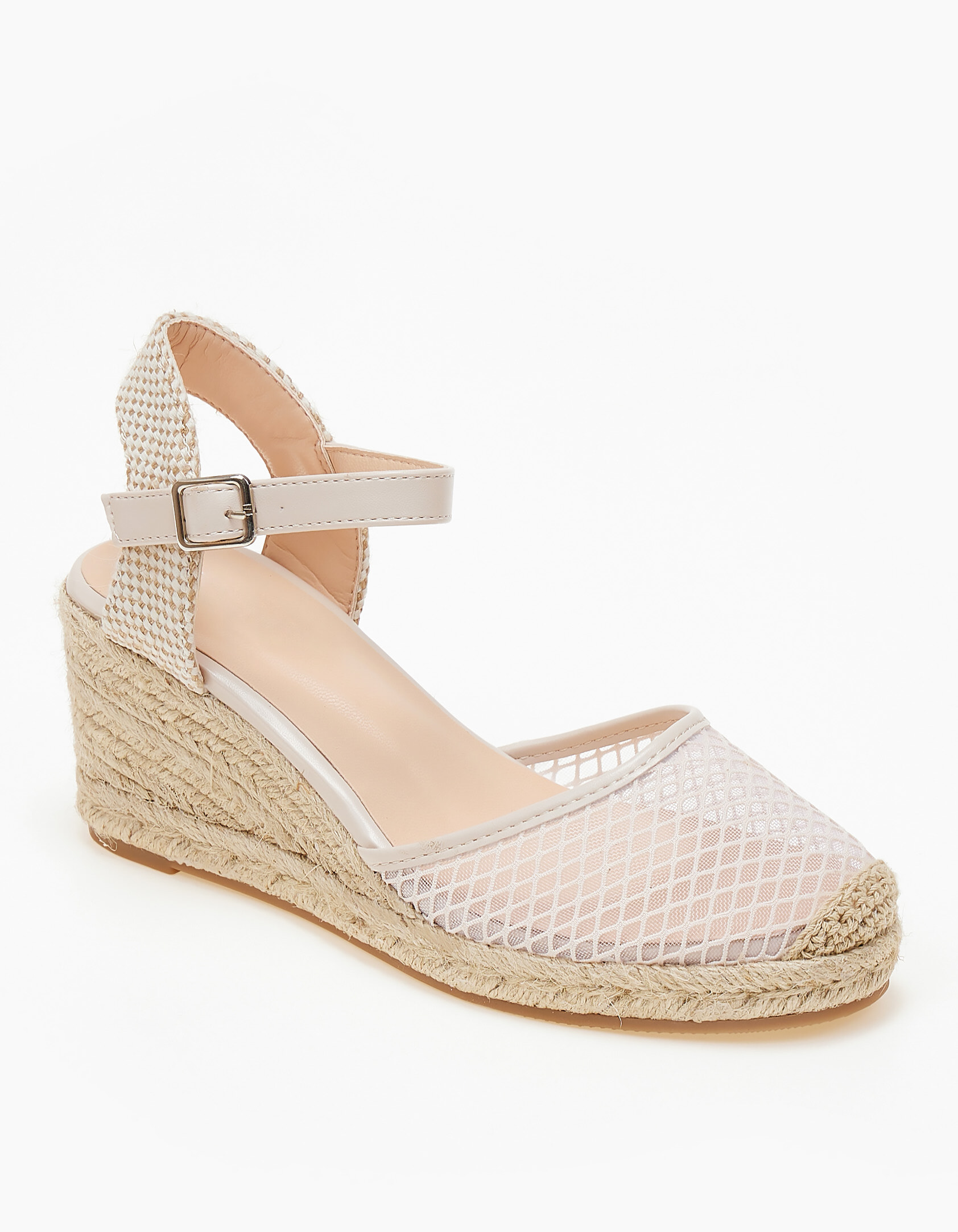 Εσπαντρίγιες πλατφόρμες με δίχτυ - Μπεζ