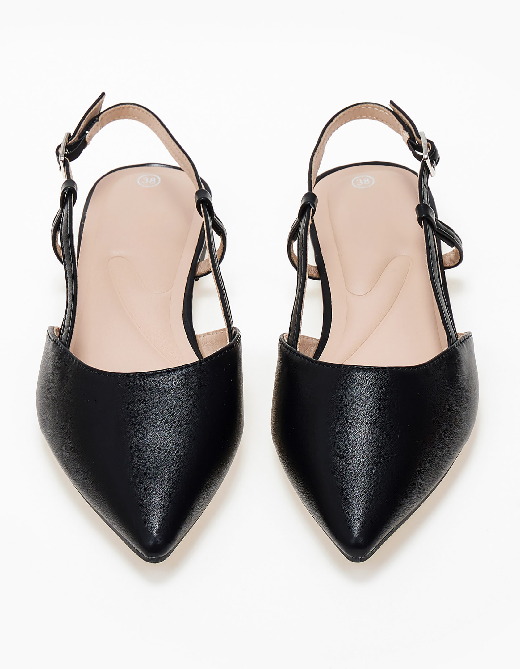 Μυτερές εξώφτερνες μπαλαρίνες - Μαύρο φωτογραφία