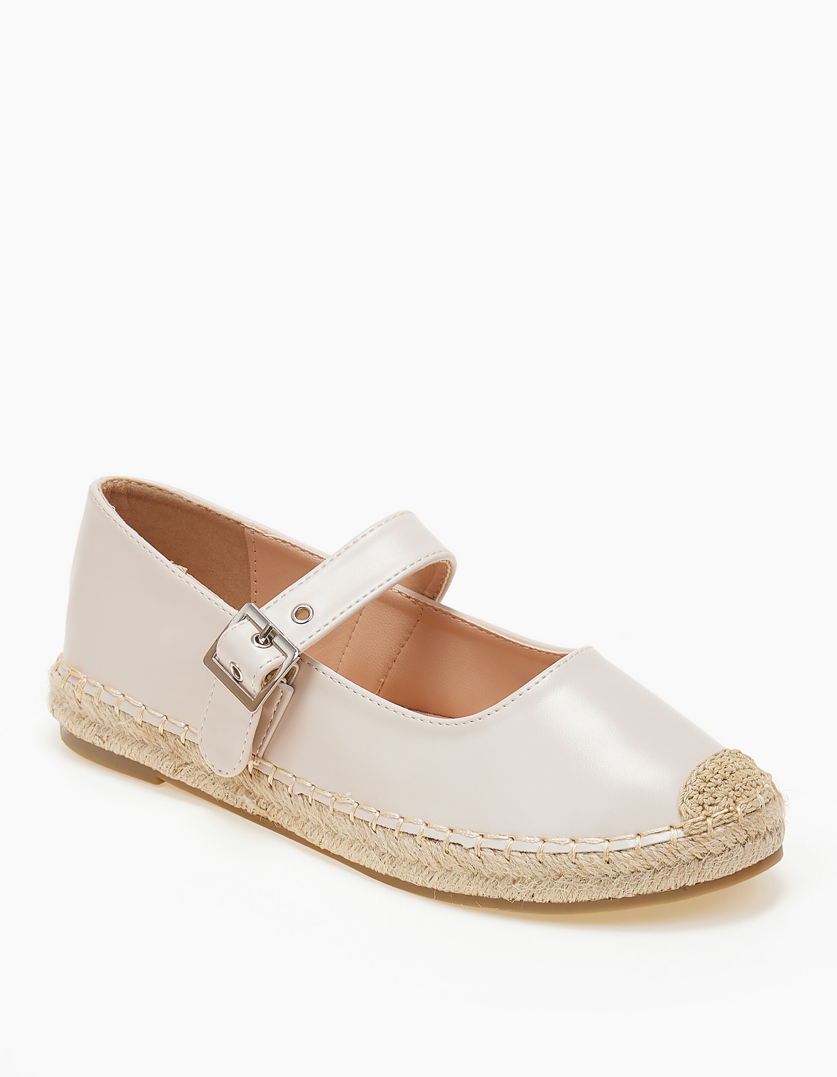 Γυναικείες εσπαντρίγιες με μπαρέτα - Μπεζ φωτογραφία