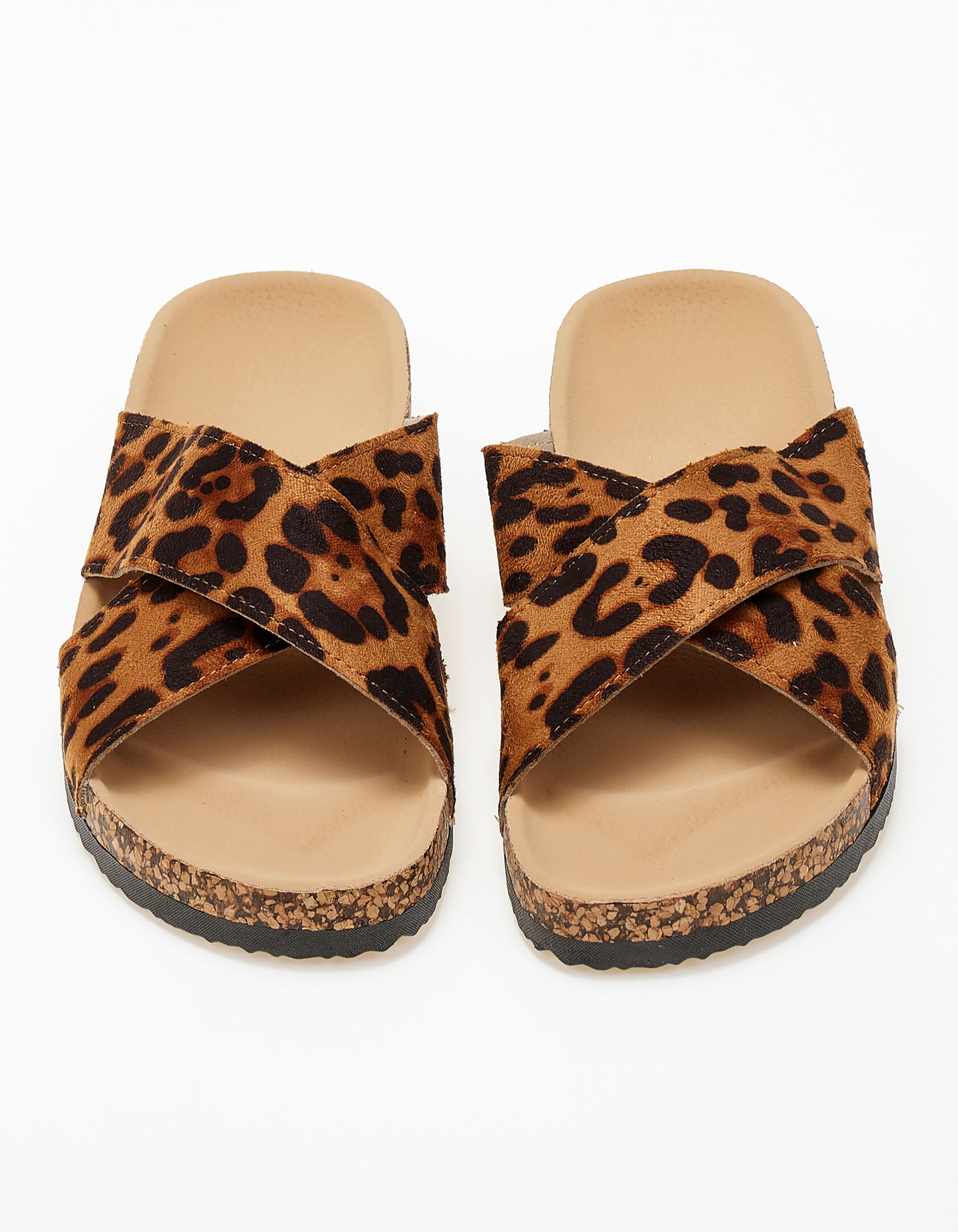 Issue Σανδάλια flatform με χιαστί σχέδιο - Λεοπάρ