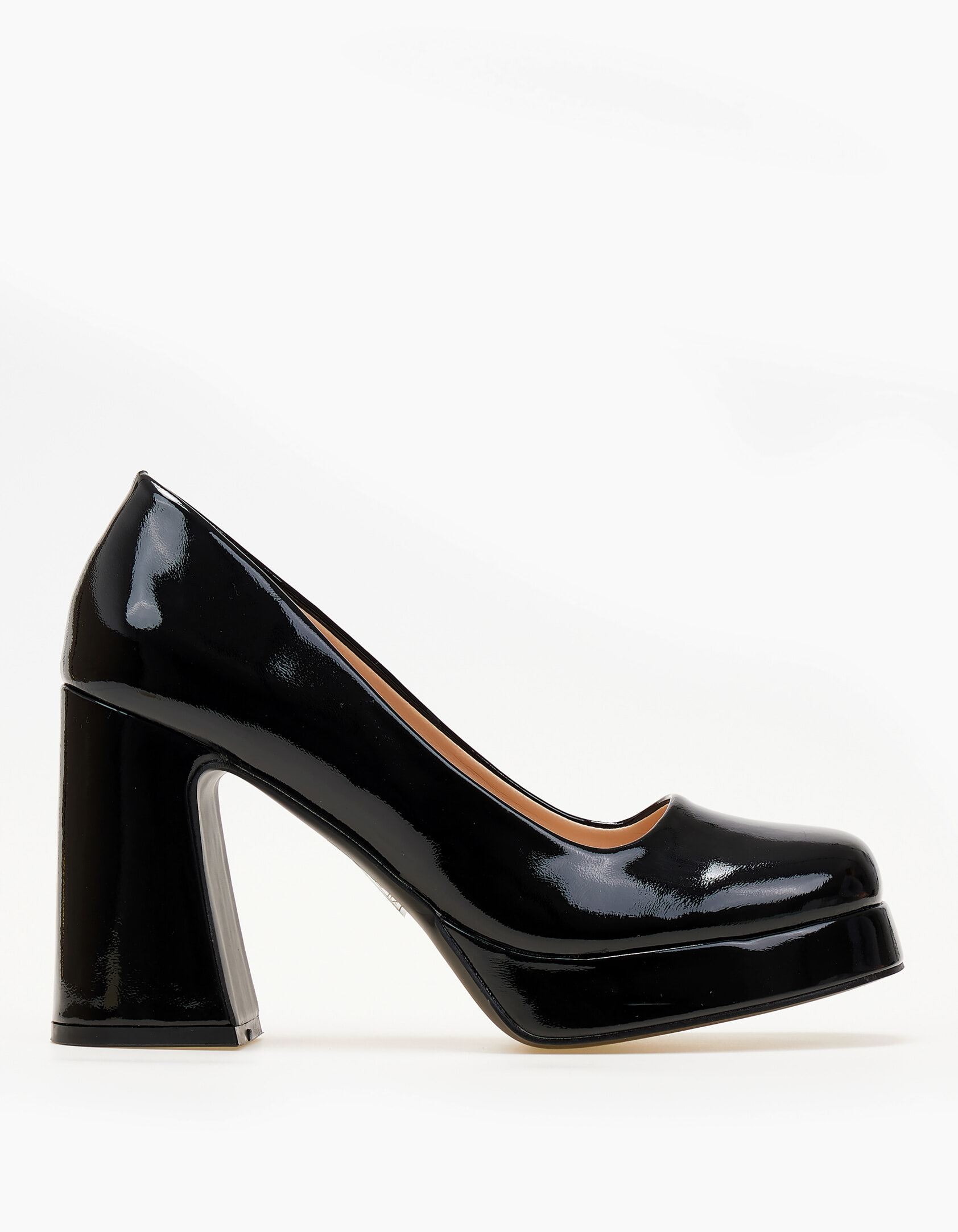 Issue Γόβες με χοντρό τακούνι και φιάπα - Μαύρο