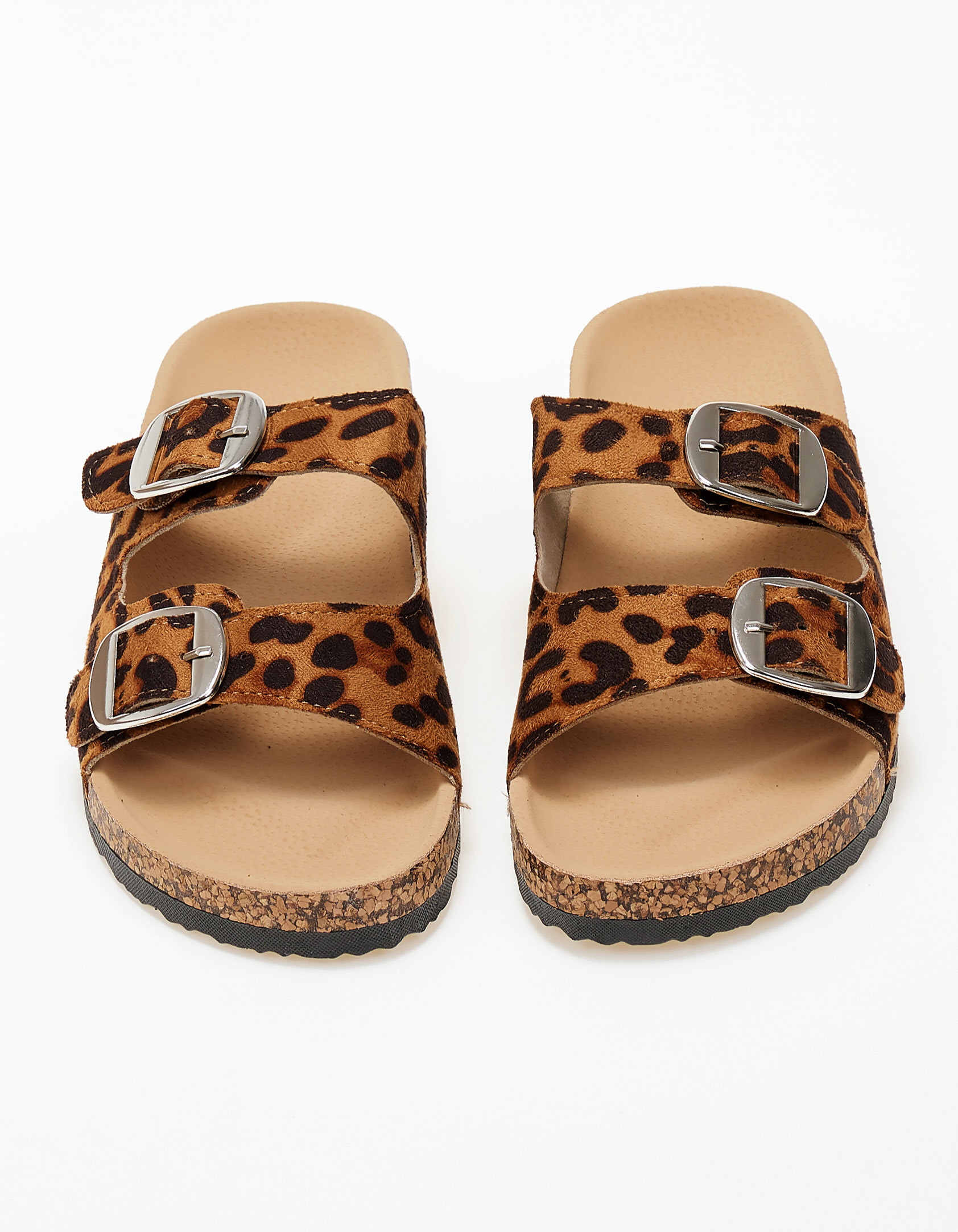 Issue Σανδάλια flatform με αγκράφες - Λεοπάρ