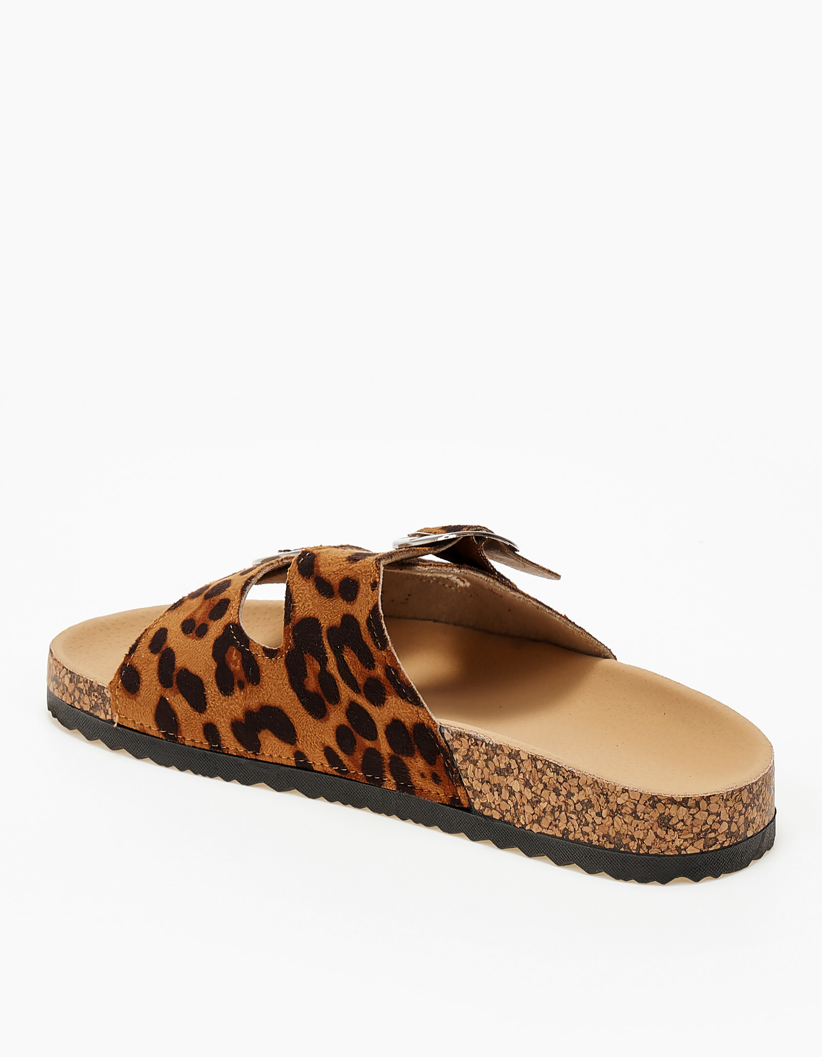 Σανδάλια flatform με αγκράφες - Λεοπάρ φωτογραφία