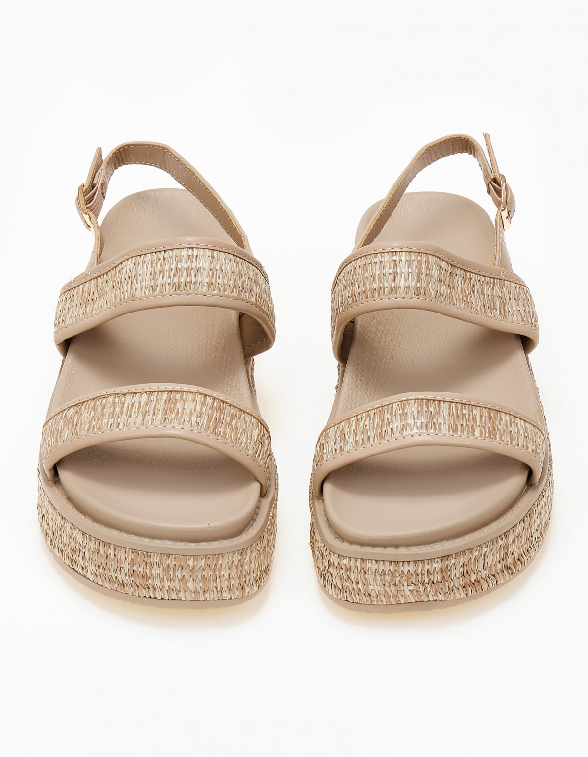 Σανδάλια flatform με ψάθα - Πούρο φωτογραφία