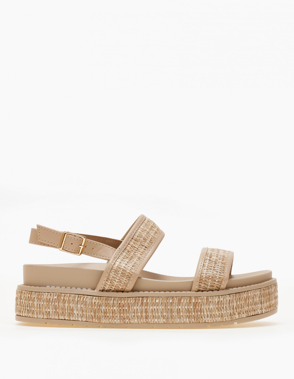 Issue Σανδάλια flatform με ψάθα - Πούρο