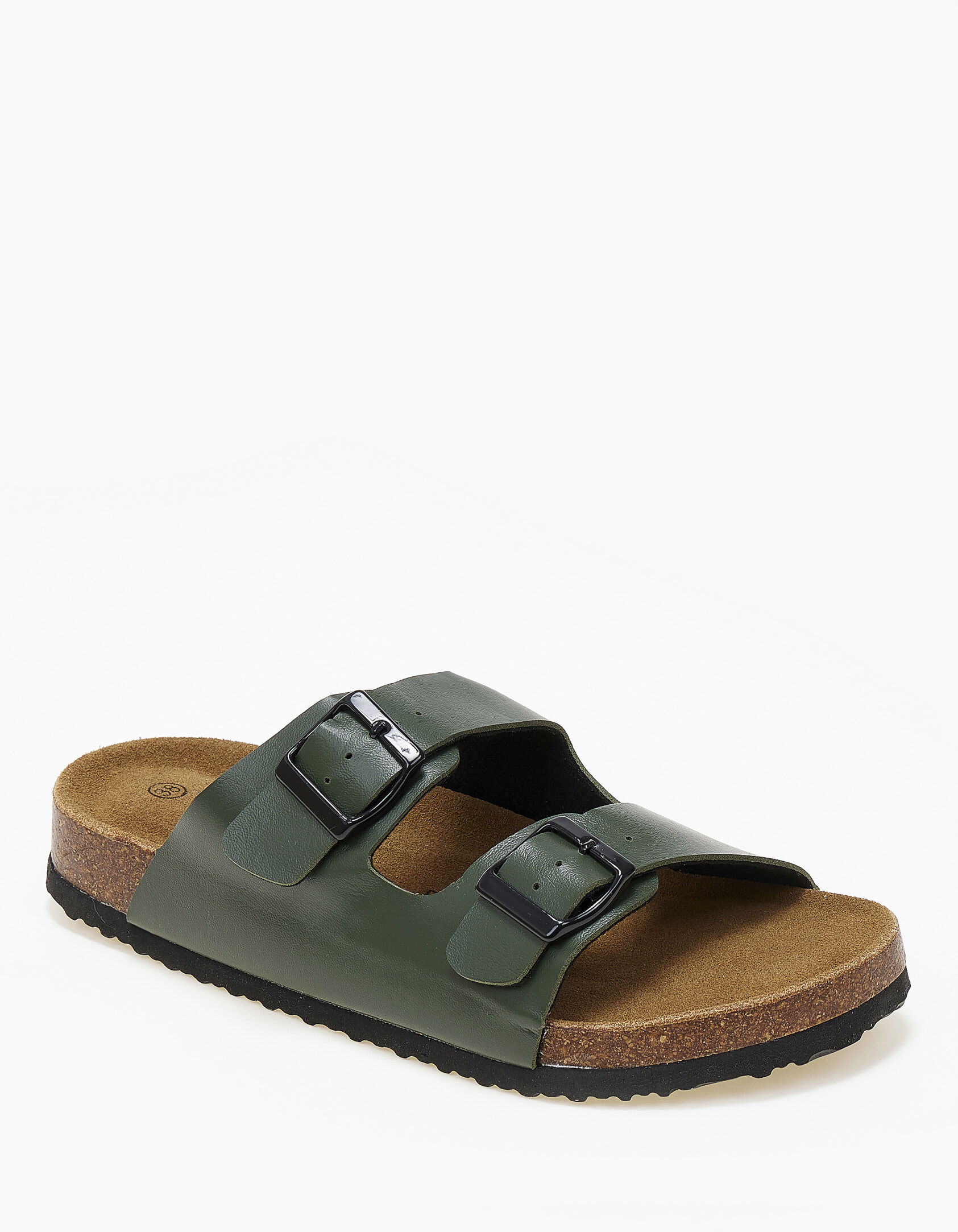 Γυναικεία σανδάλια flatform με ρυθμιζόμενα ζωνάκια και αγκράφες - Πράσινο