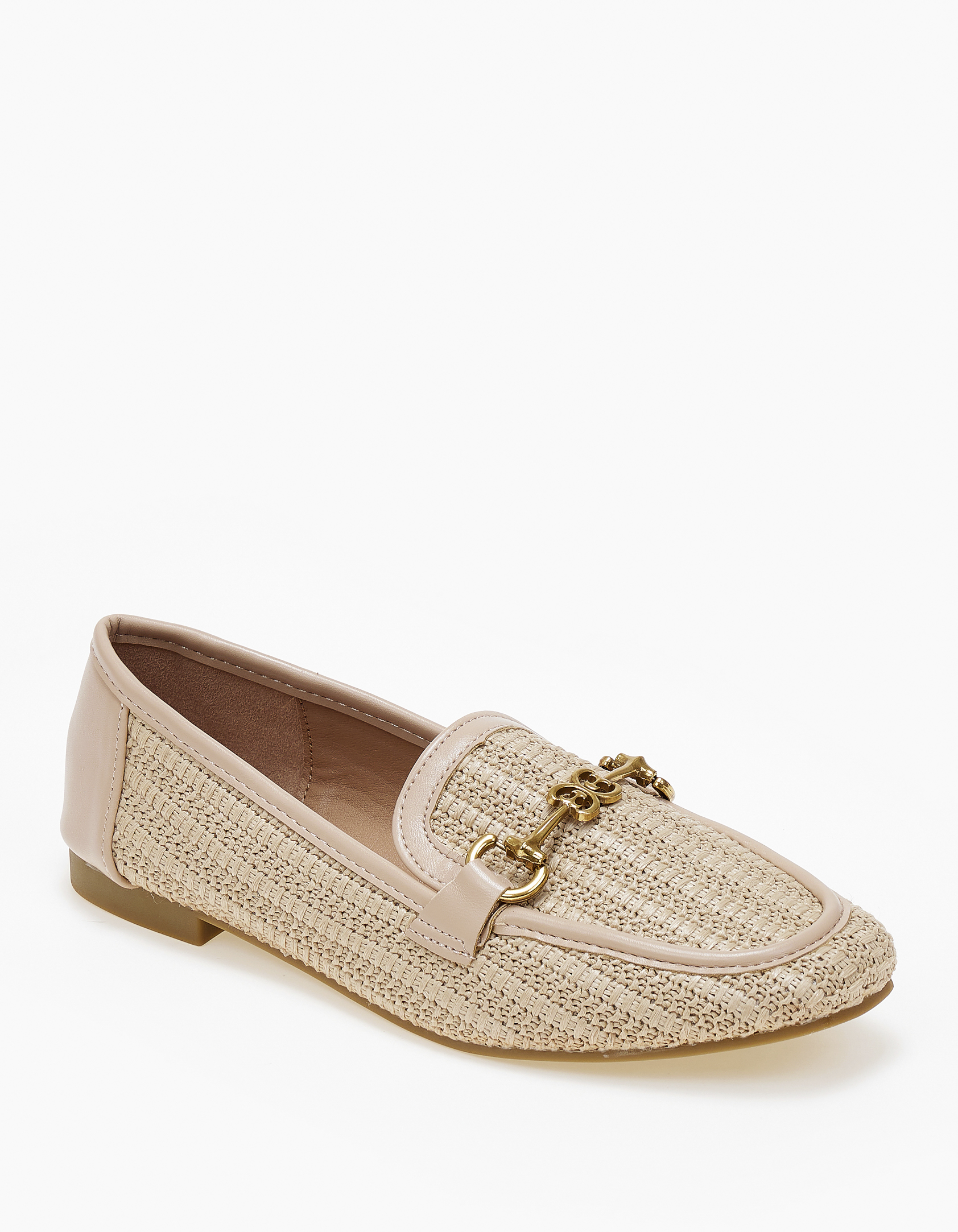 Issue Χαμηλά loafers με σχέδιο ψάθας και αγκράφα - Πούρο