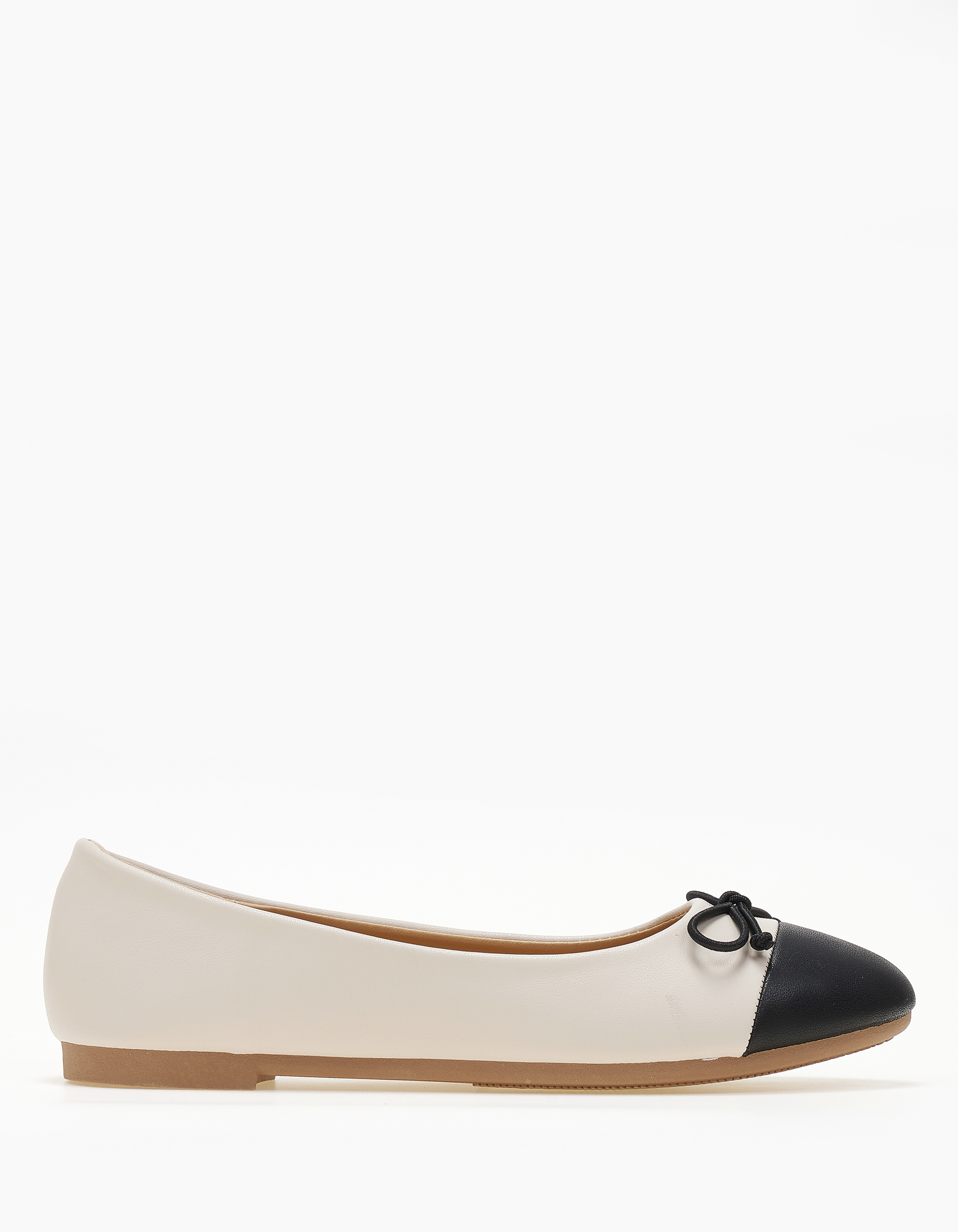 Issue Μπαλαρίνες με διχρωμία και φιογκάκι - Μπεζ