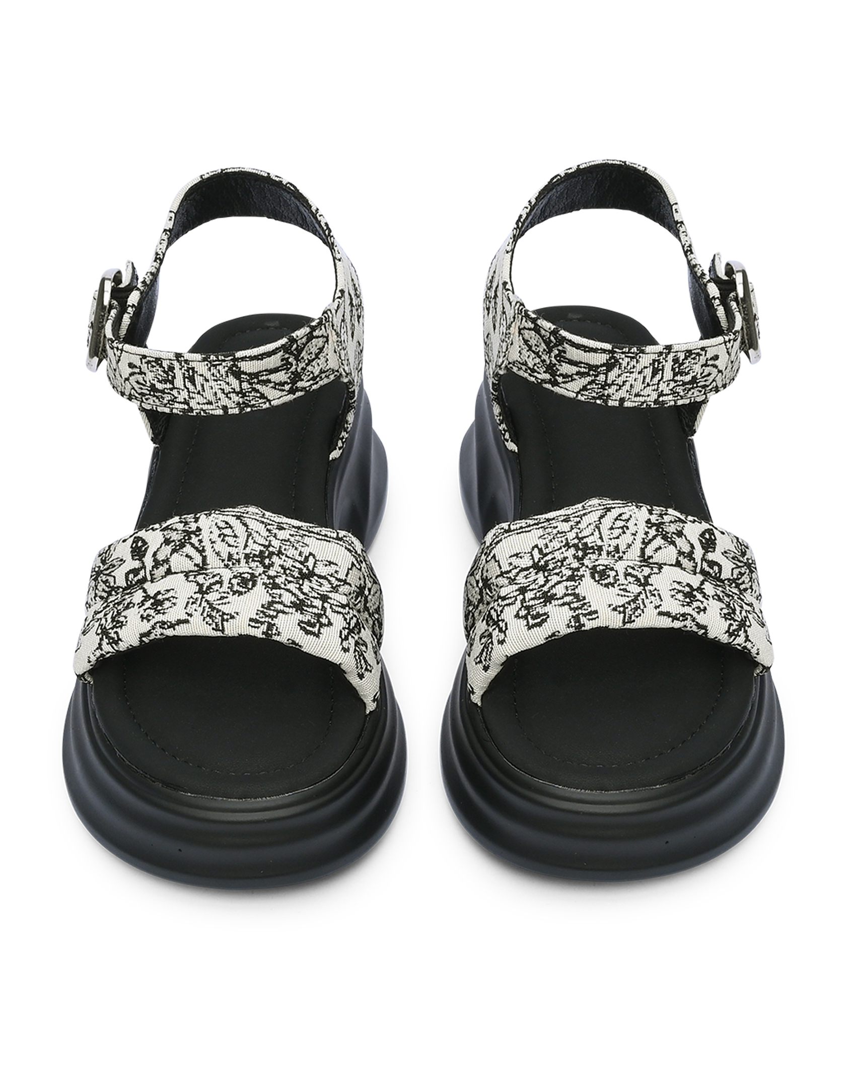 Σανδάλια flatform με chunky σόλα - Μαύρο φωτογραφία