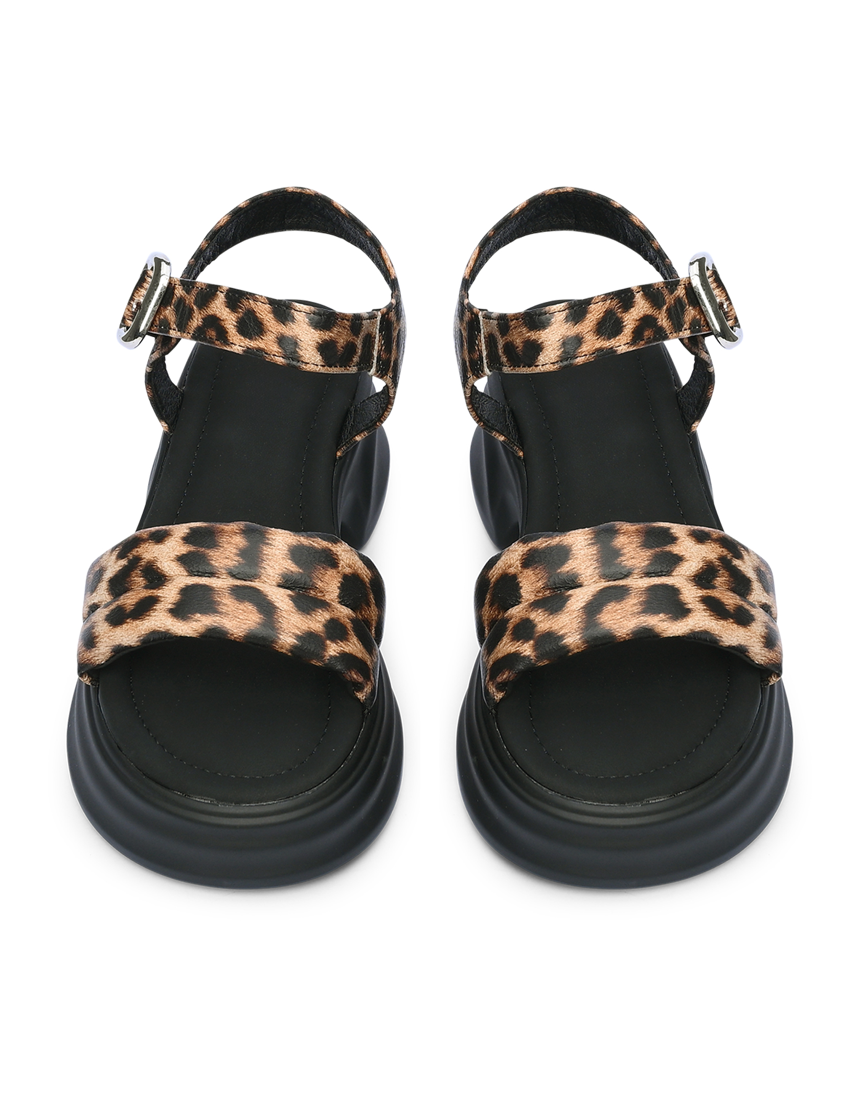 Σανδάλια flatform με chunky σόλα - Λεοπάρ φωτογραφία