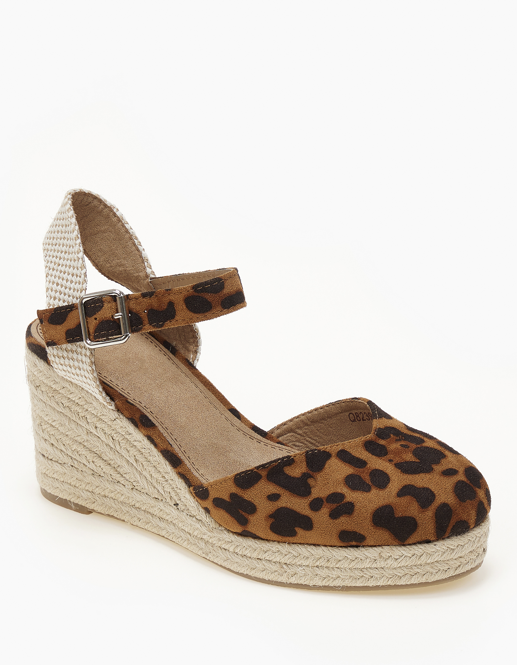 Γυναικείες εσπαντρίγιες πλατφόρμες με μπαρέτα - Λεοπάρ