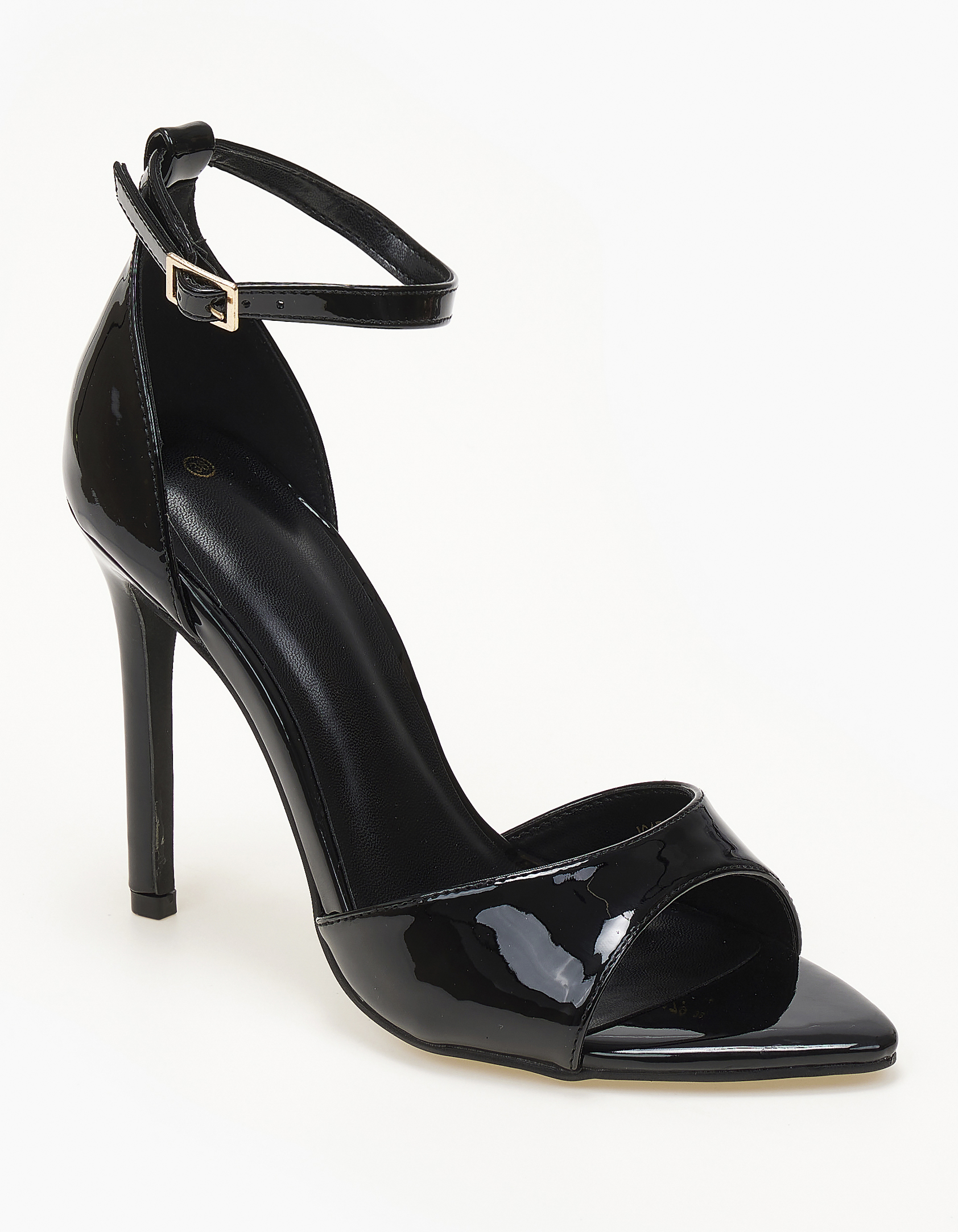 Issue Ψηλά μυτερά πέδιλα με λεπτό τακούνι και μπαρέτα - Μαύρο