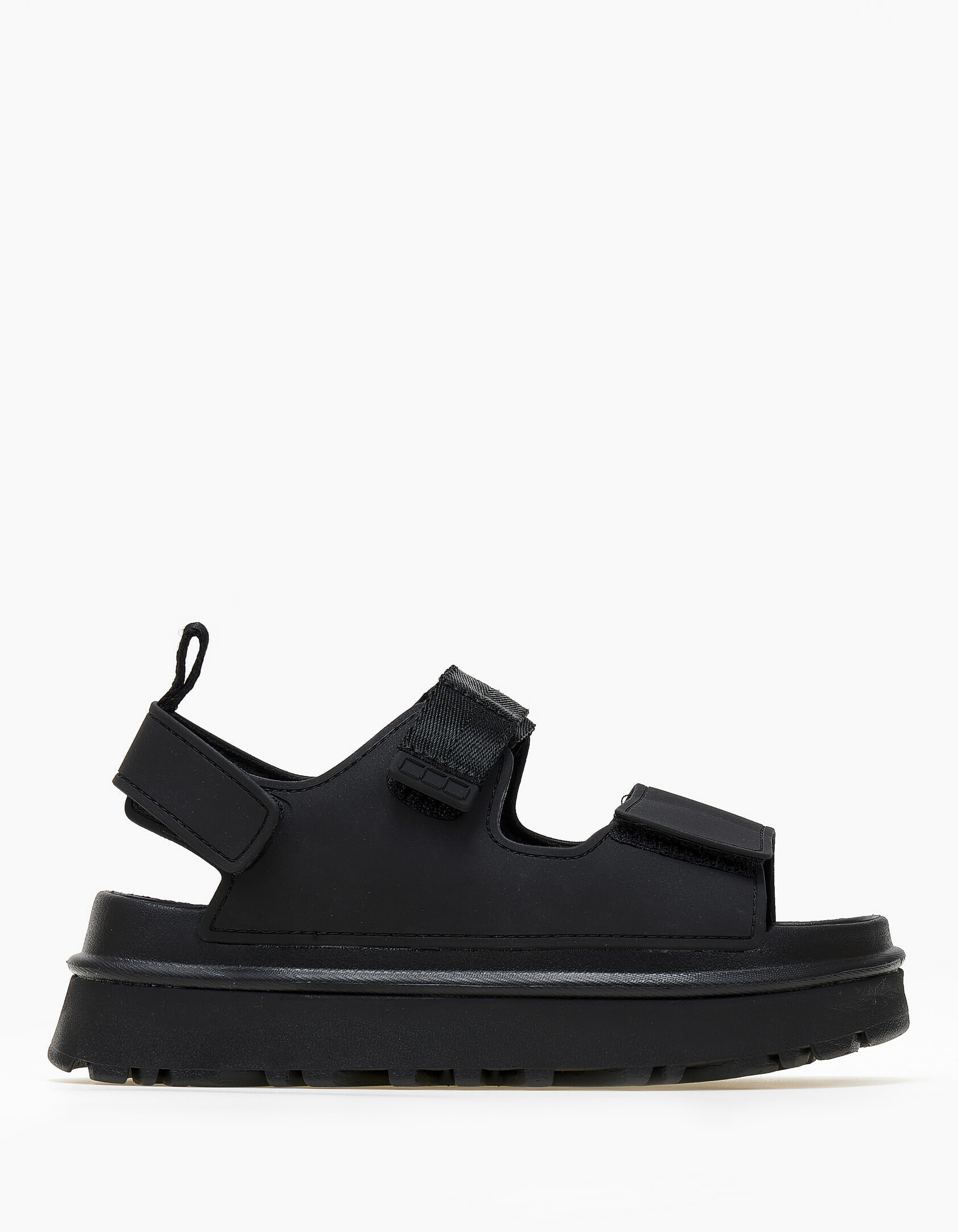 Σανδάλια flatform με λουράκια scratch - Μαύρο φωτογραφία